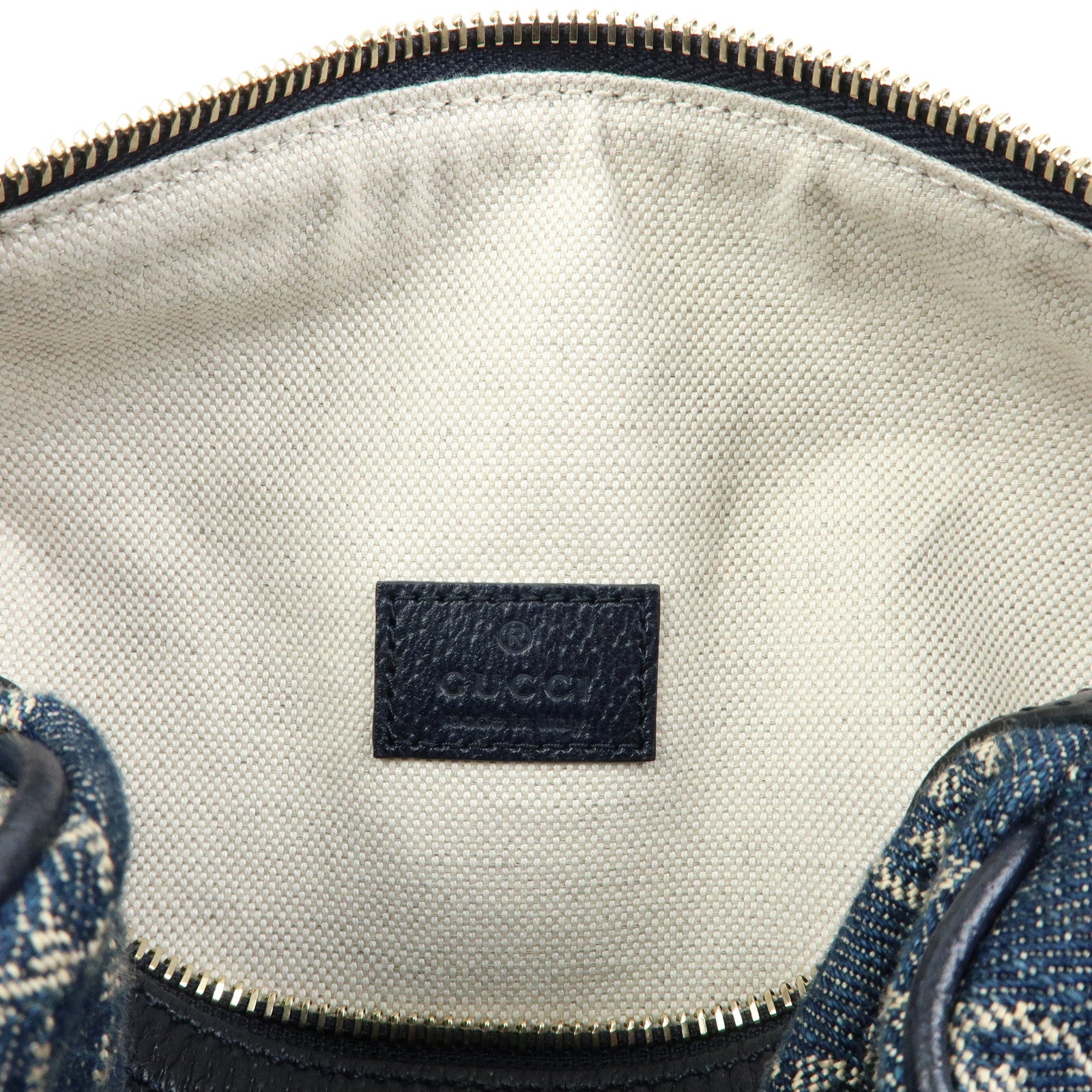 GUCCI Sherry Ophidia GG Denim Leather 2Way Hand Shoulder Bag 859975