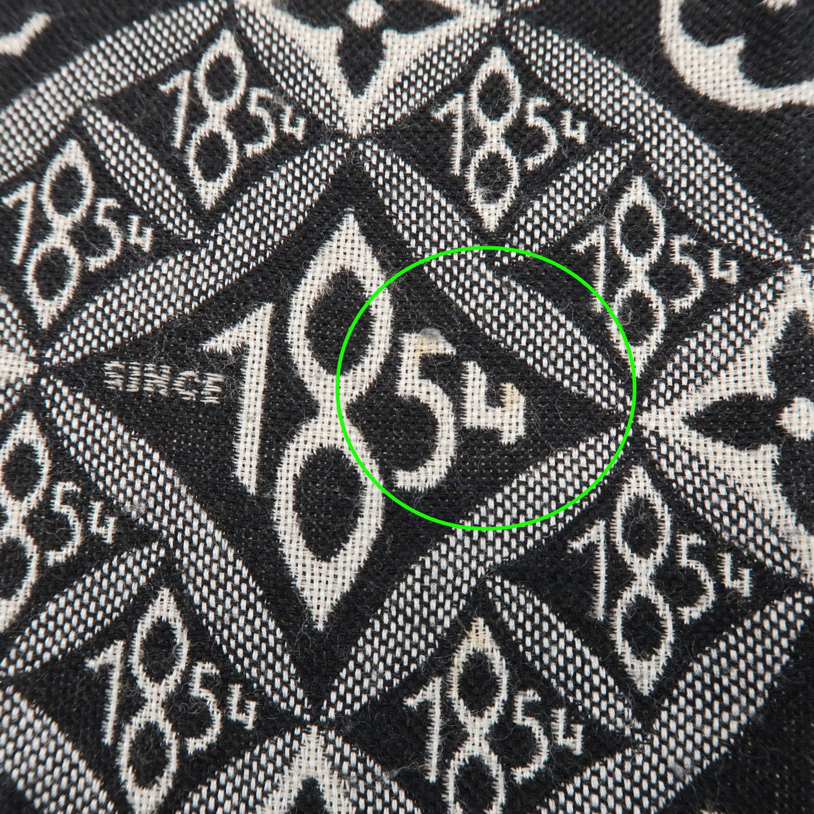 Louis Vuitton Monogram SINCE 1854 Silk Wool Scarf Black MP2821