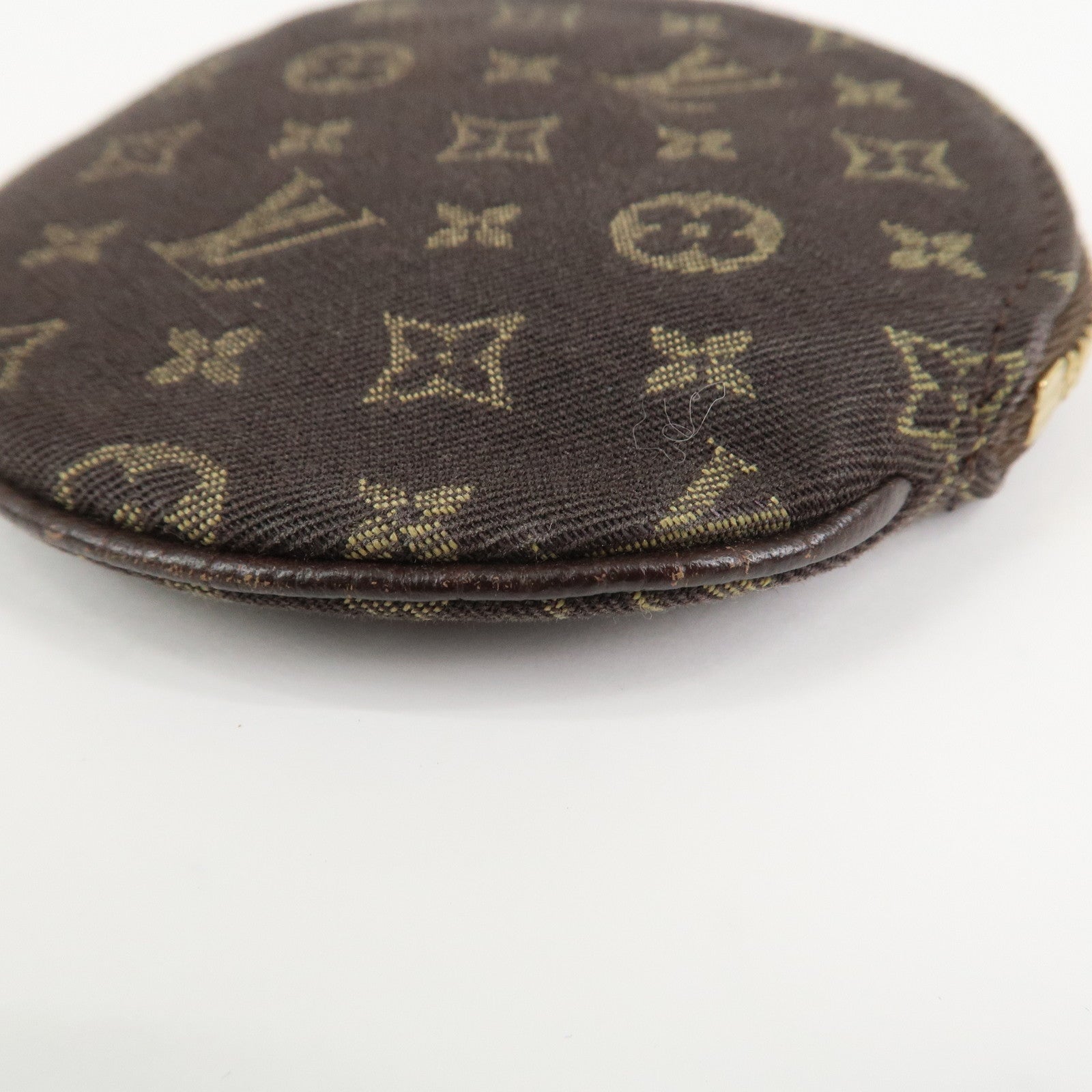 Louis Vuitton Mini Lin Porte Monnaie Round Coin Case M92453