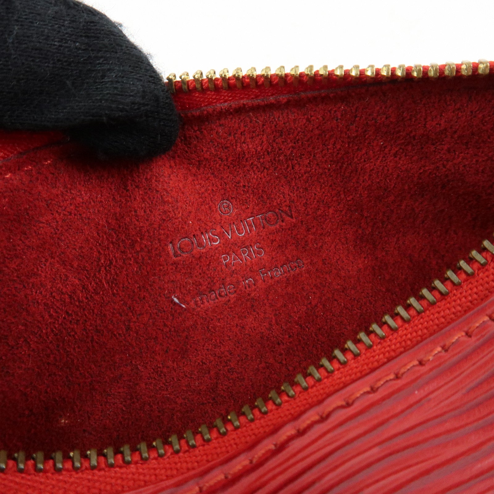 Louis Vuitton Epi Set of 2 Leather Soufflot Pouch Red Blue