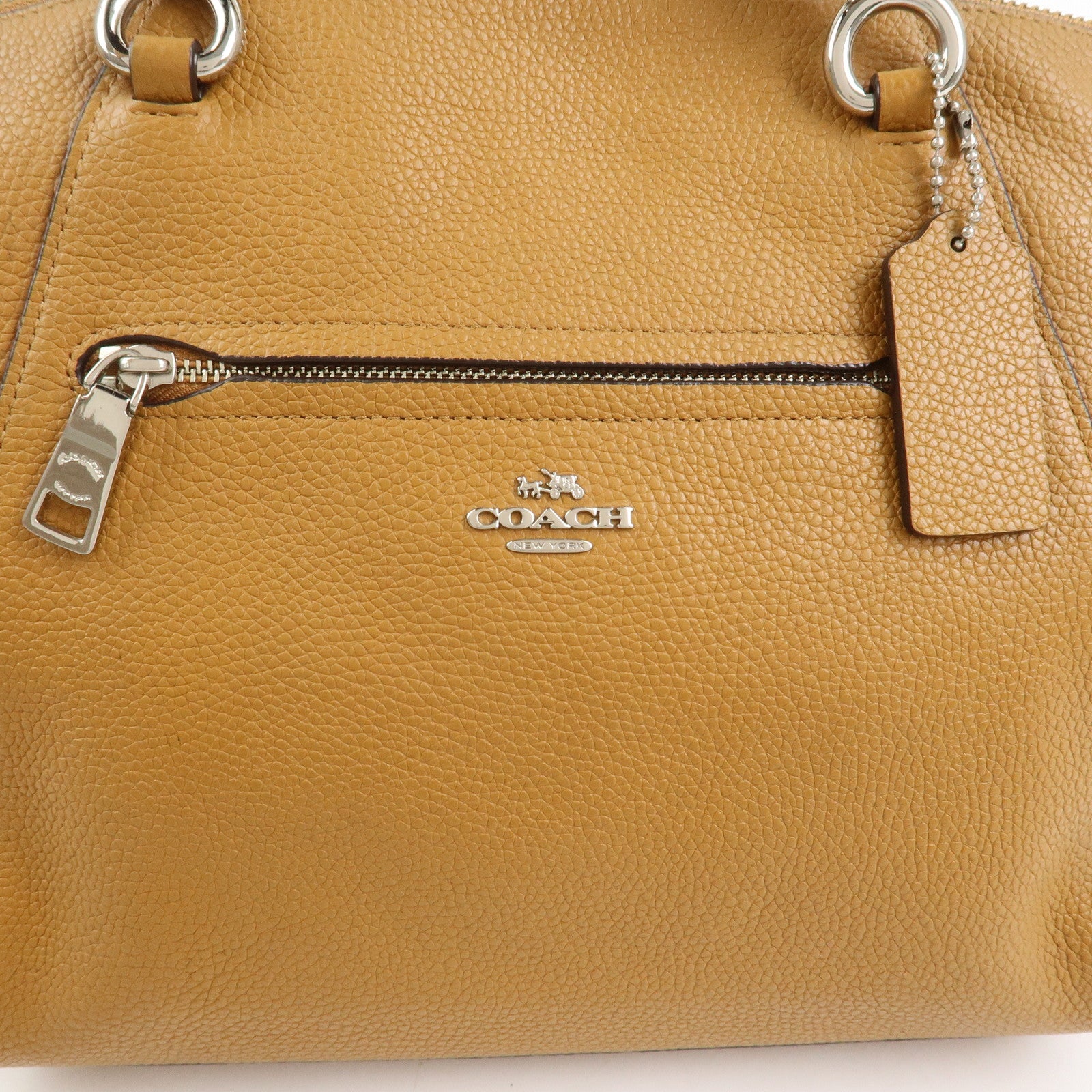 COACH Prairie Leather 2Way Shoulder Bag Hand Bag Brown