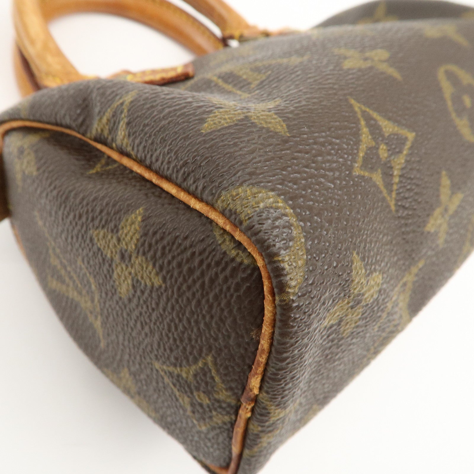Louis Vuitton Monogram Mini Speedy Hand Bag Boston Bag Brown M41534