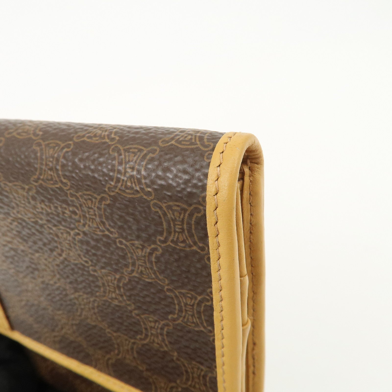 CELINE Macadam PVC Leather Long Wallet Brown