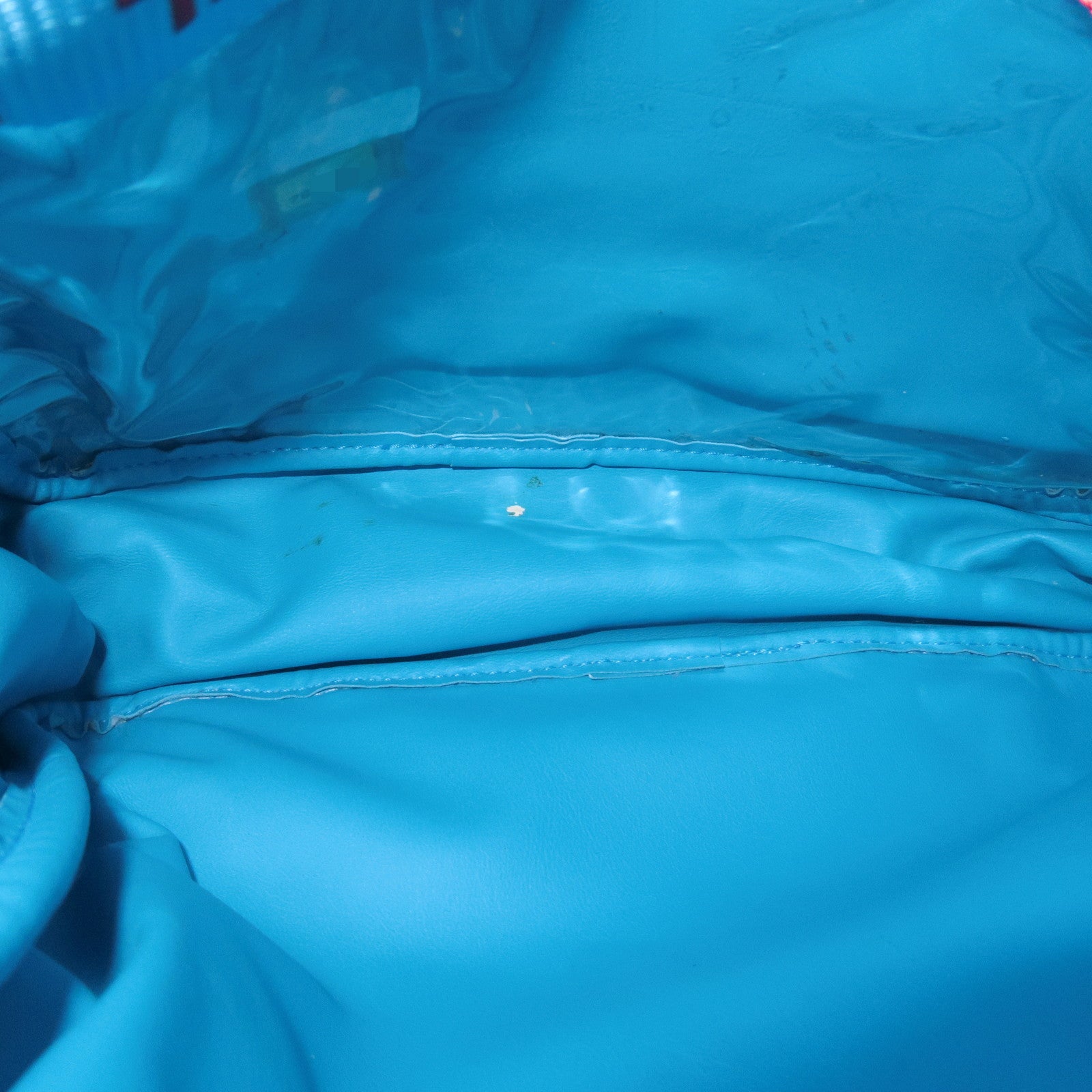 CHANEL Sportsline COCO Mark Nylon Canvas Shoulder Bag Red Blue Used