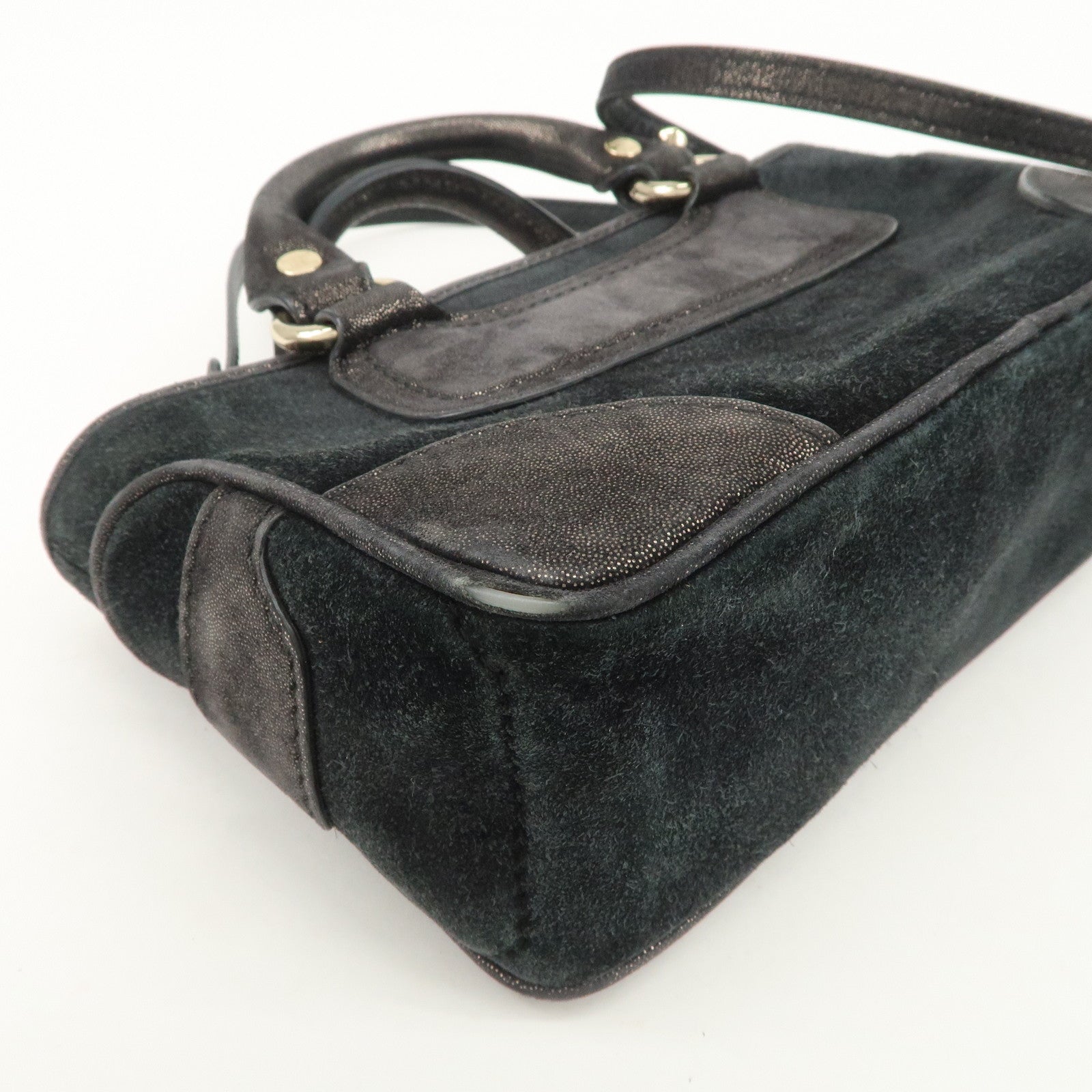 CELINE Leather Mini Boogie Bag 2Way Bag Shoulder Bag Black