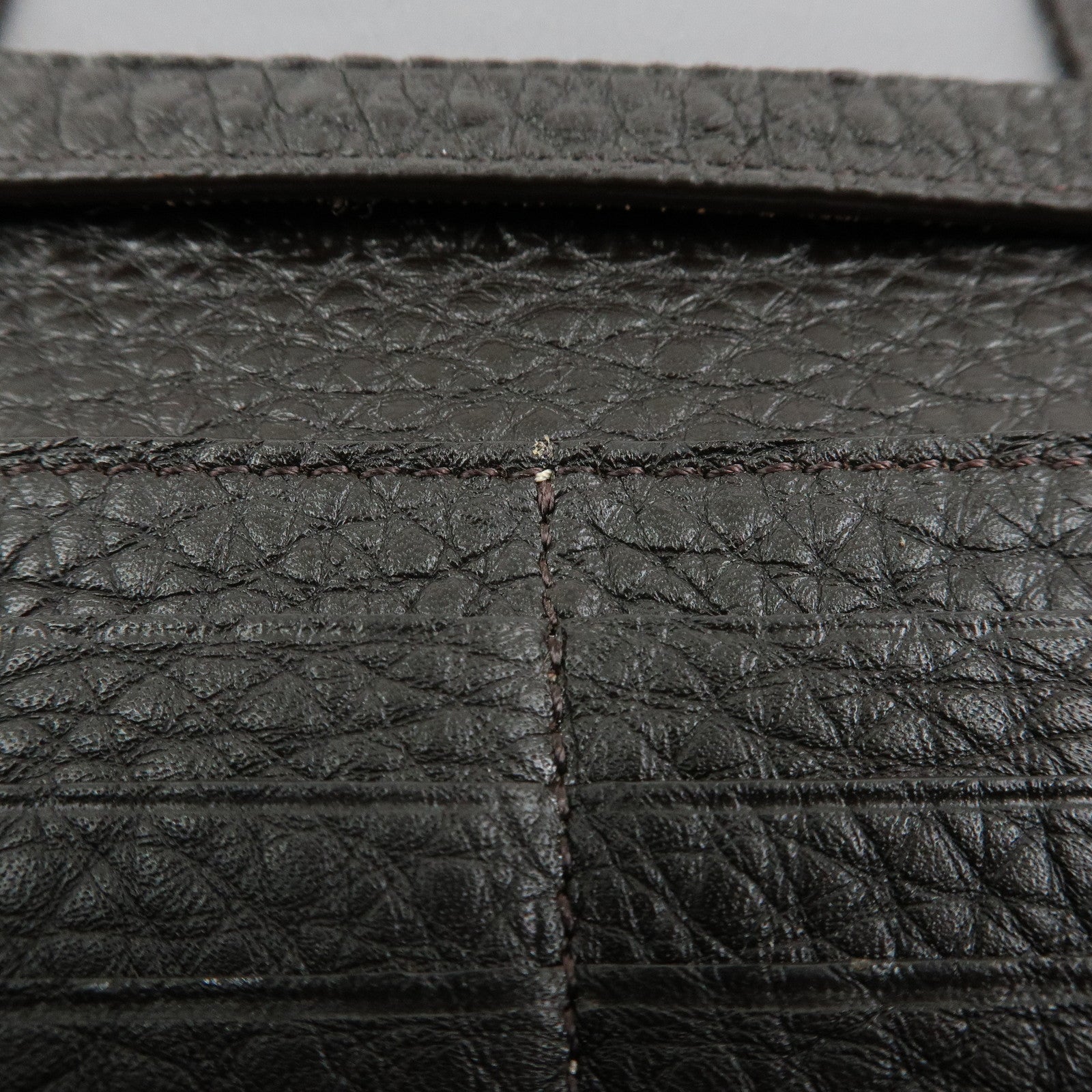 FENDI Selleria Leather Long Flap Wallet Dark Brown 8M0144