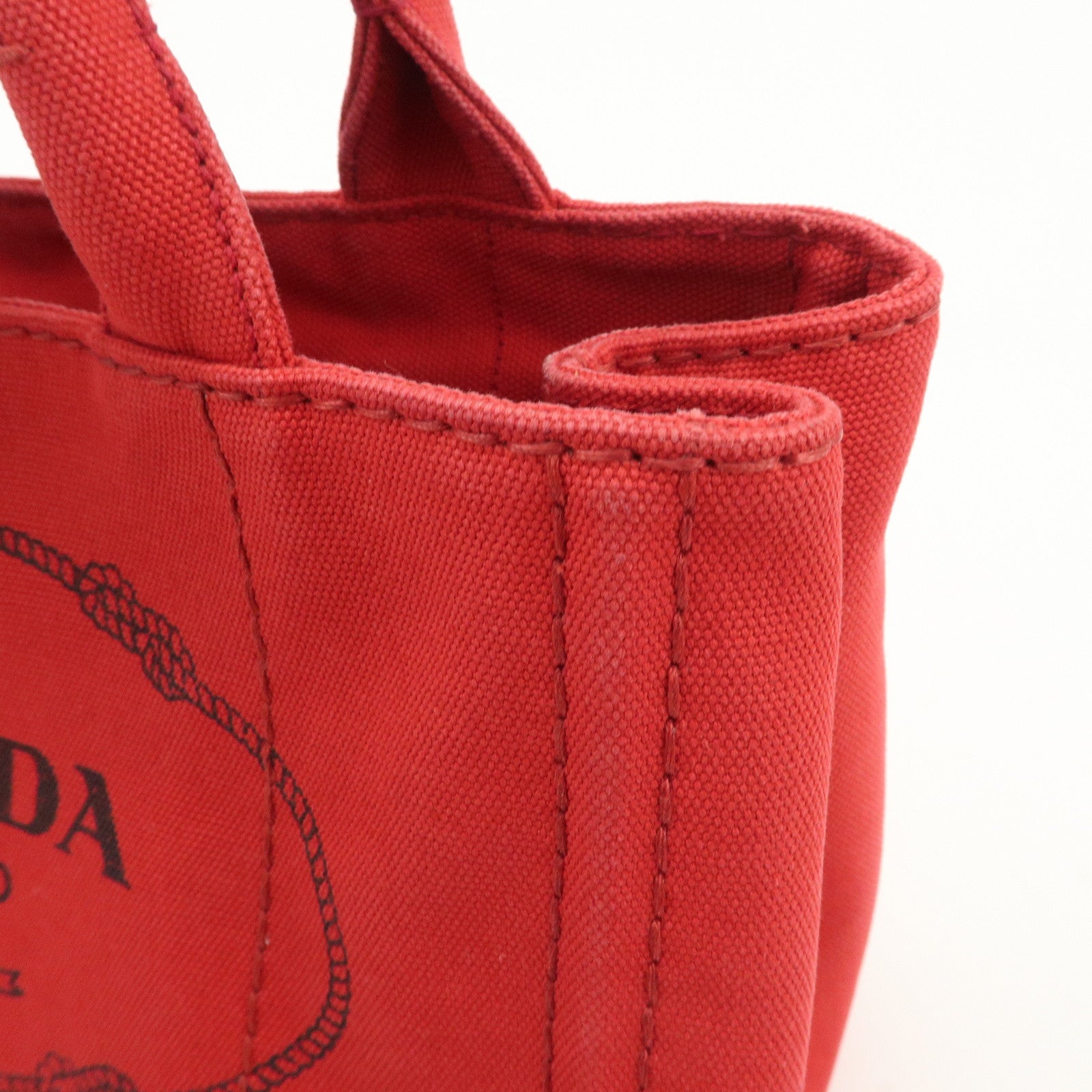 PRADA Logo Canapa Canvas Mini 2Way Bag Hand Shoulder Bag B2349G
