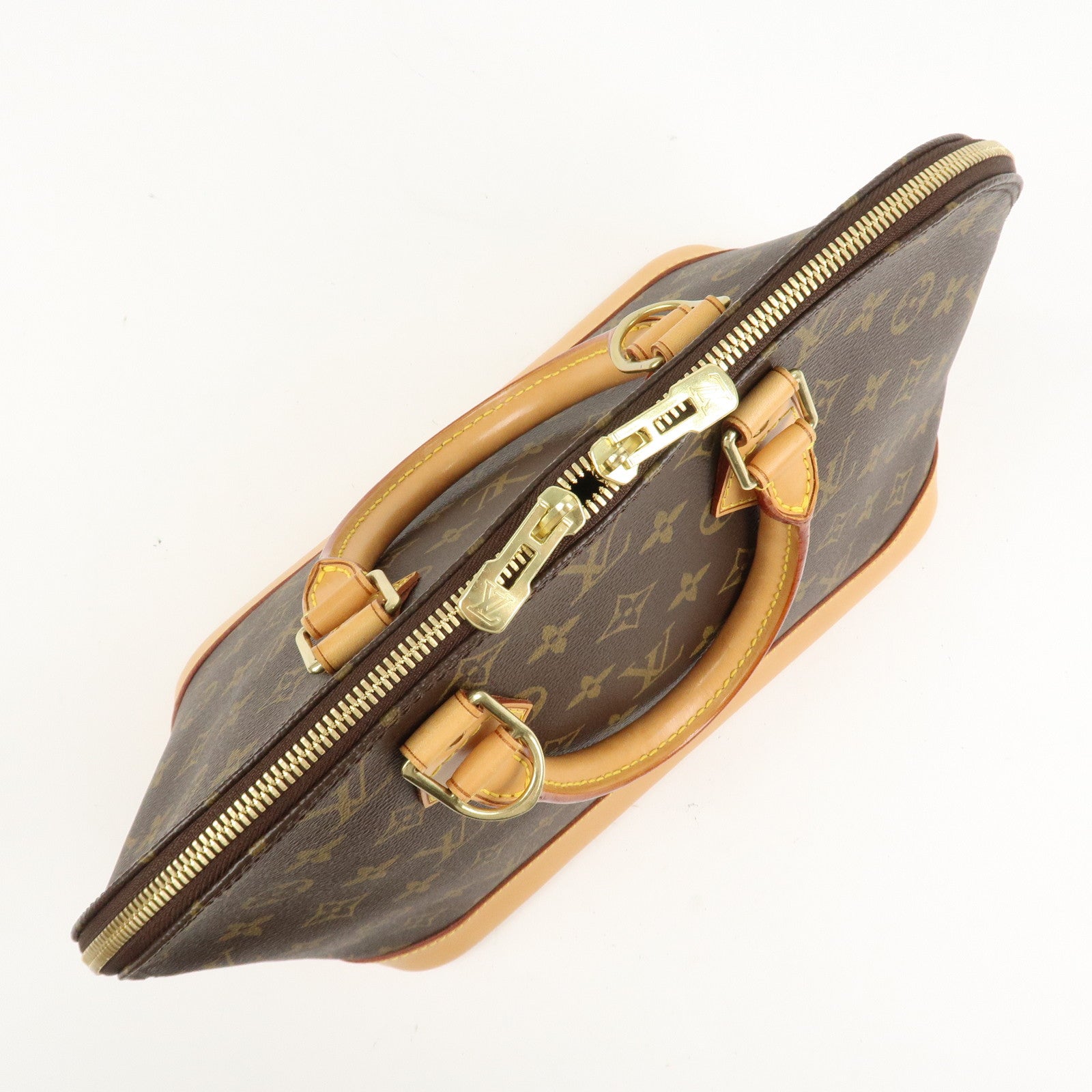 Louis Vuitton Monogram Alma Hand Bag Brown M51130
