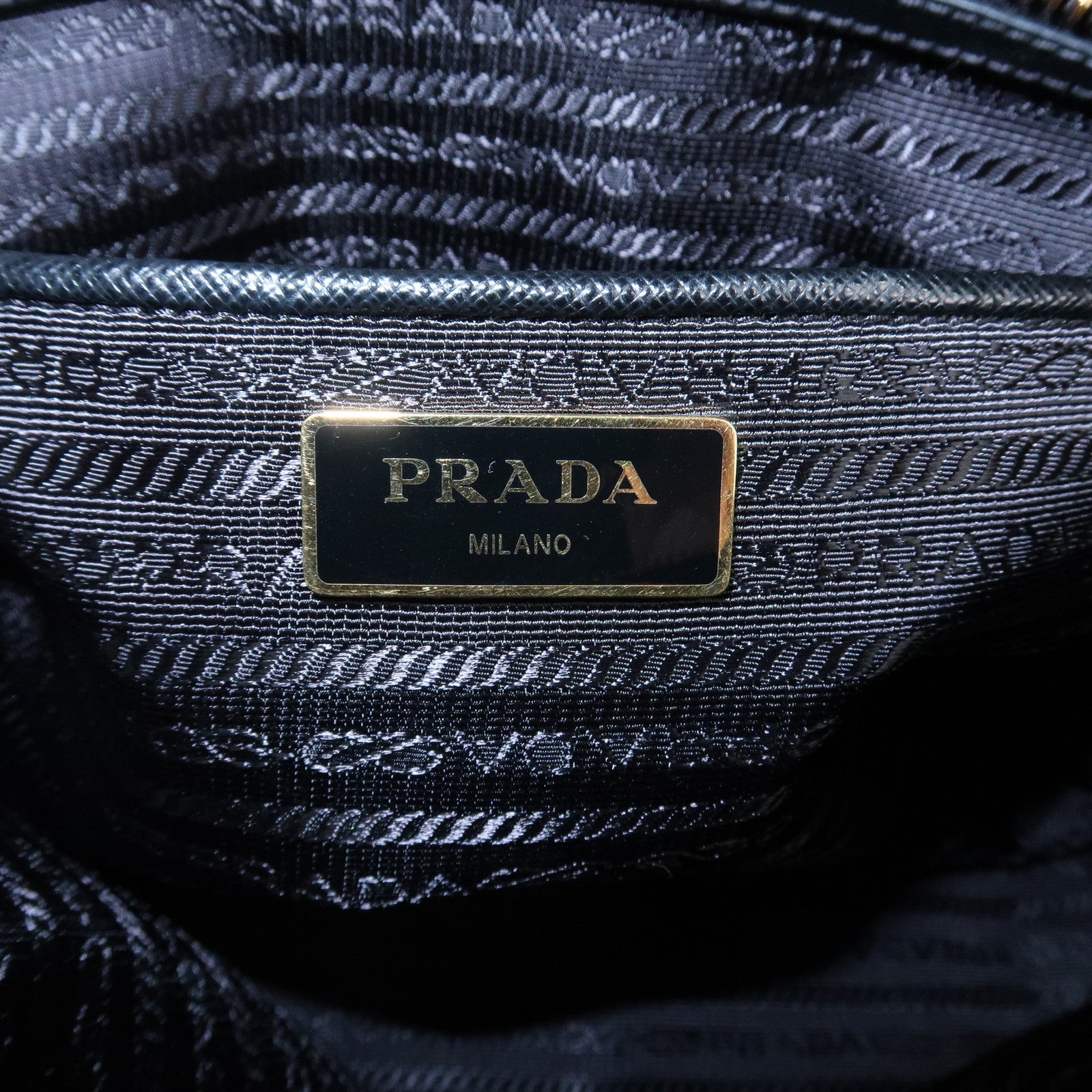 PRADA Tessuto Nylon Saffiano Leather 2Way Hand Shoulder Bag 1BB013