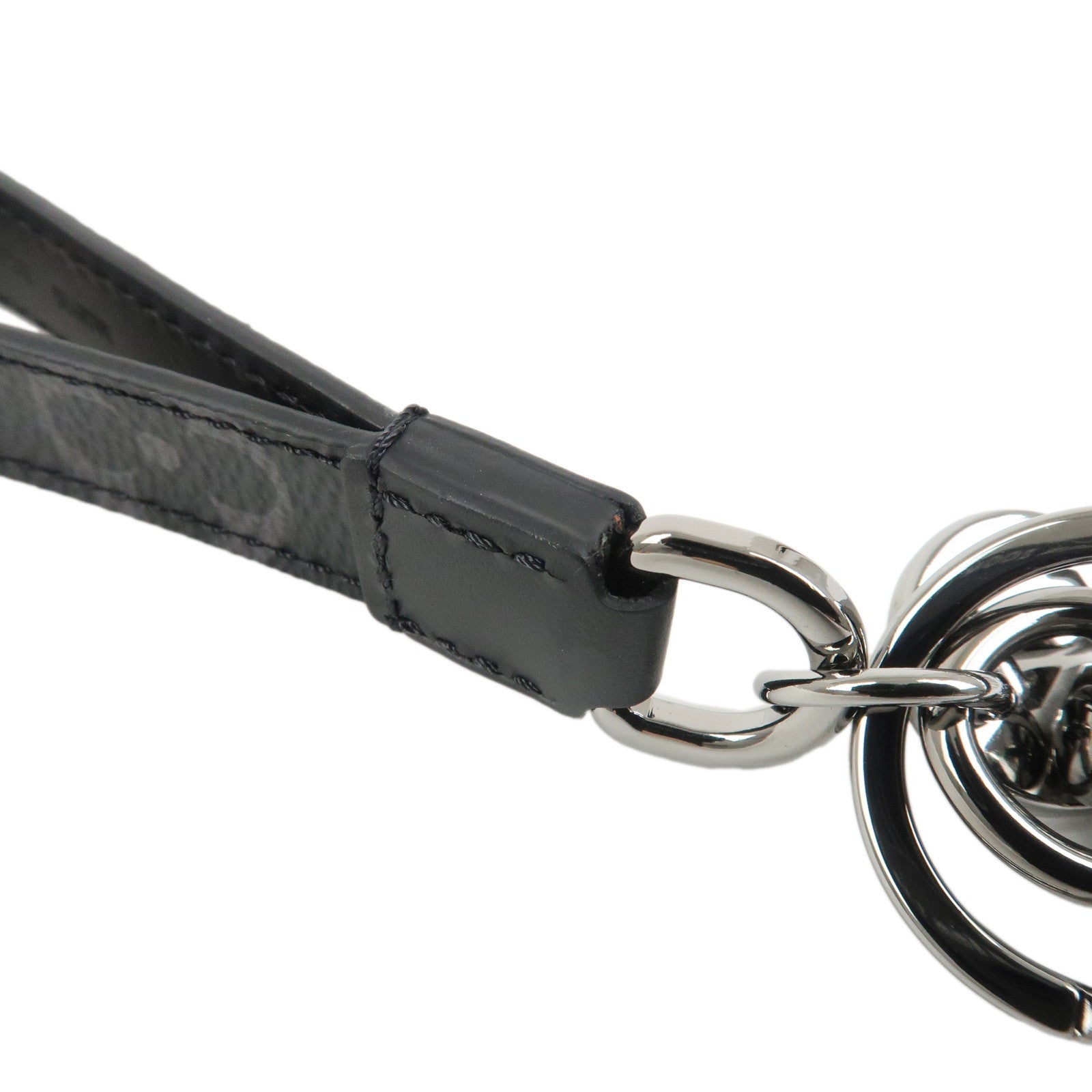 Louis Vuitton Monogram Eclipse Porte Cles Dragonne Key Chain M61950