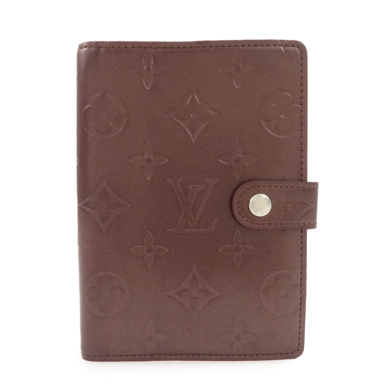 Louis Vuitton Monogram Matt Leather Agenda PM Planner Cover R20936 Used