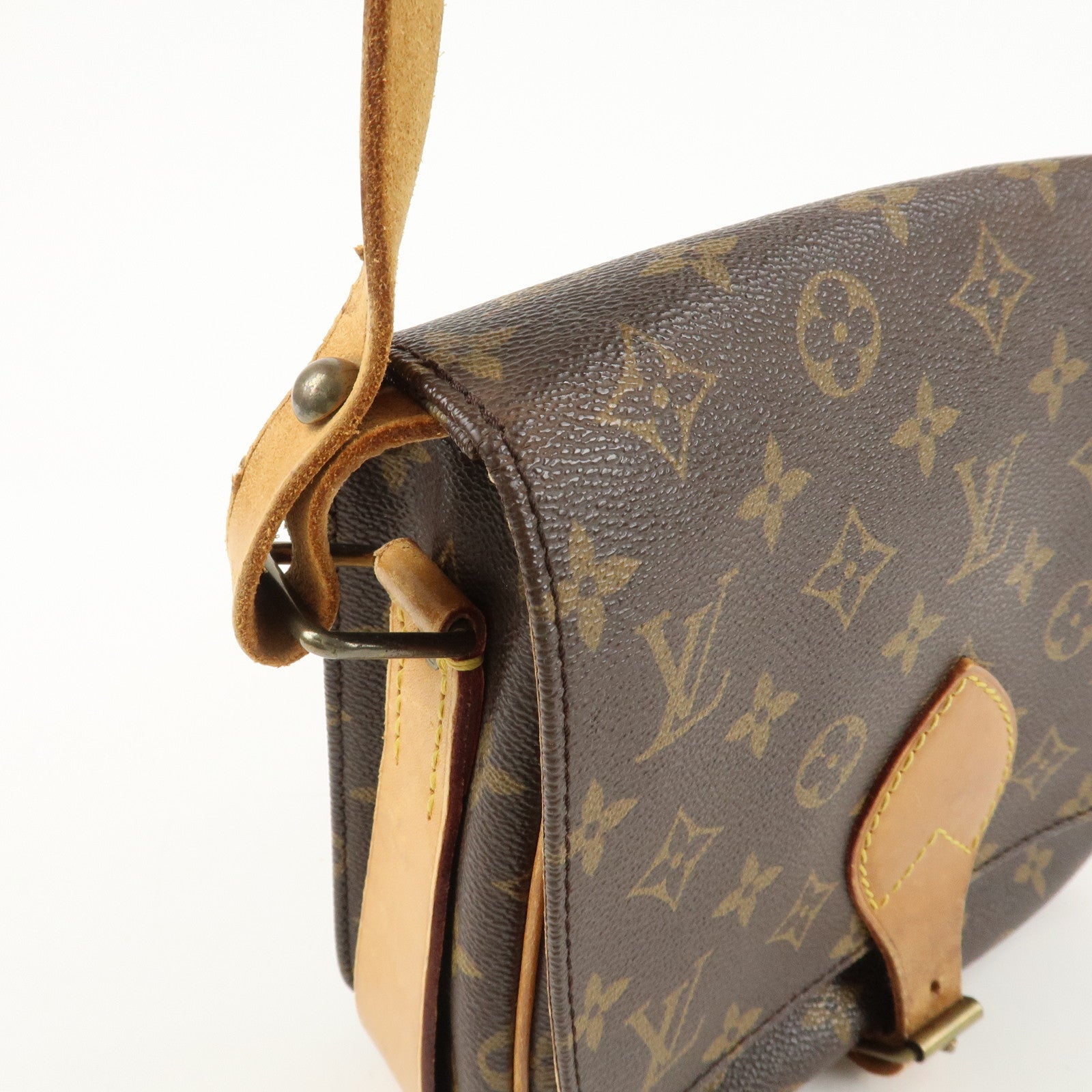 Louis Vuitton Monogram Cartouchiere MM Shoulder Bag M51253 Used