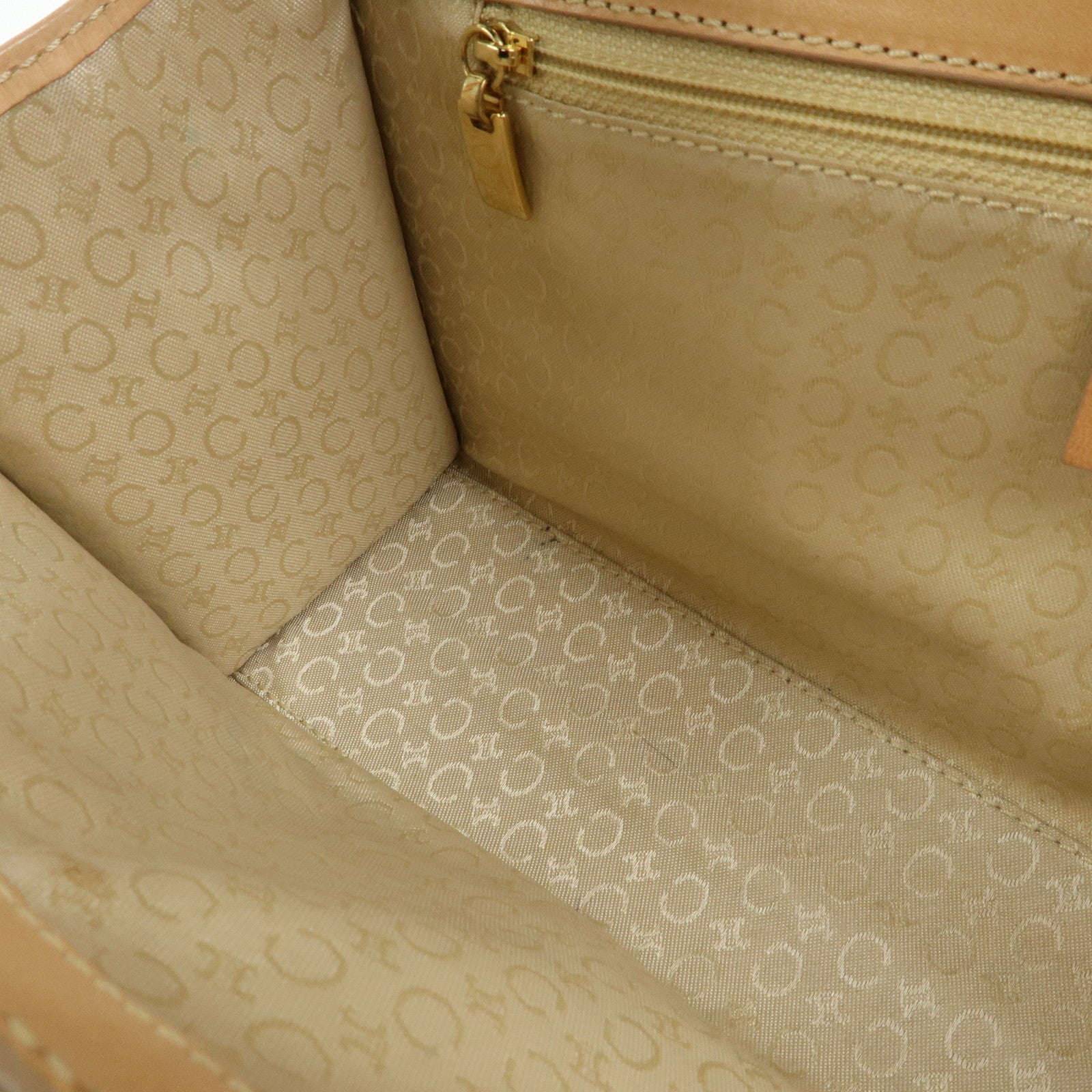 CELINE C Macadam Leather Shoulder Bag Hand Bag Light Brown