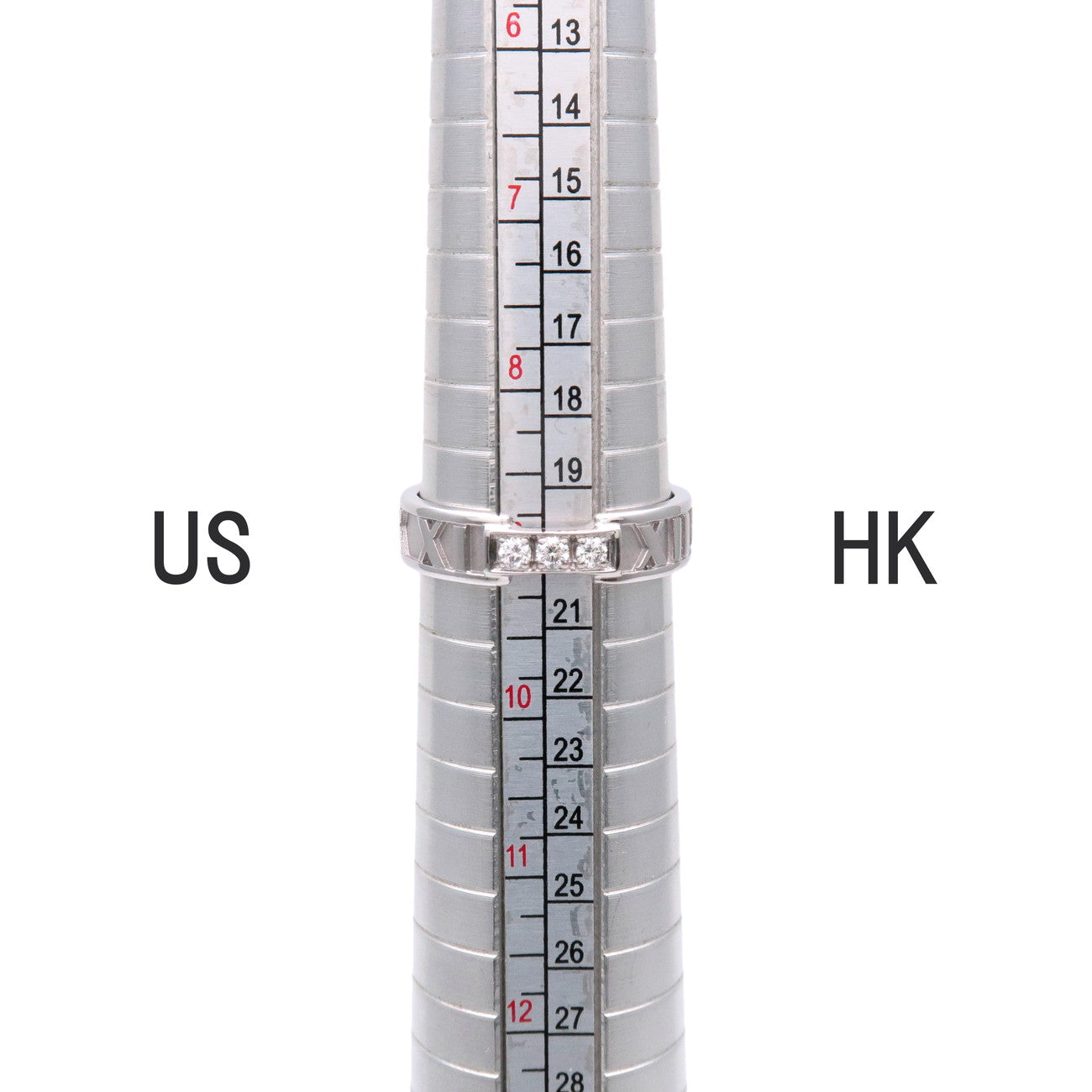 Tiffany & Co Atlas 3P Diamond Ring 750WG White Gold US8.5-9 EU59