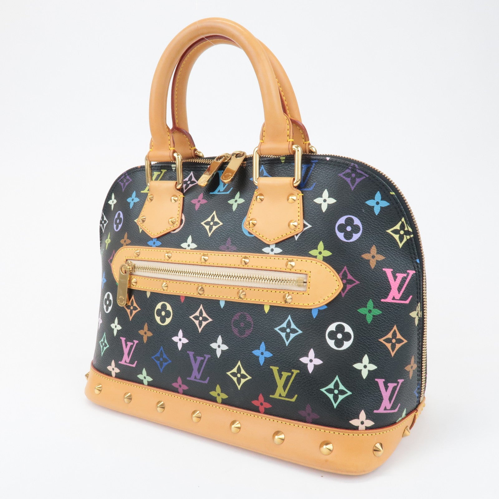Louis Vuitton Monogram Multicolor Alma Hand Bag Noir M92646