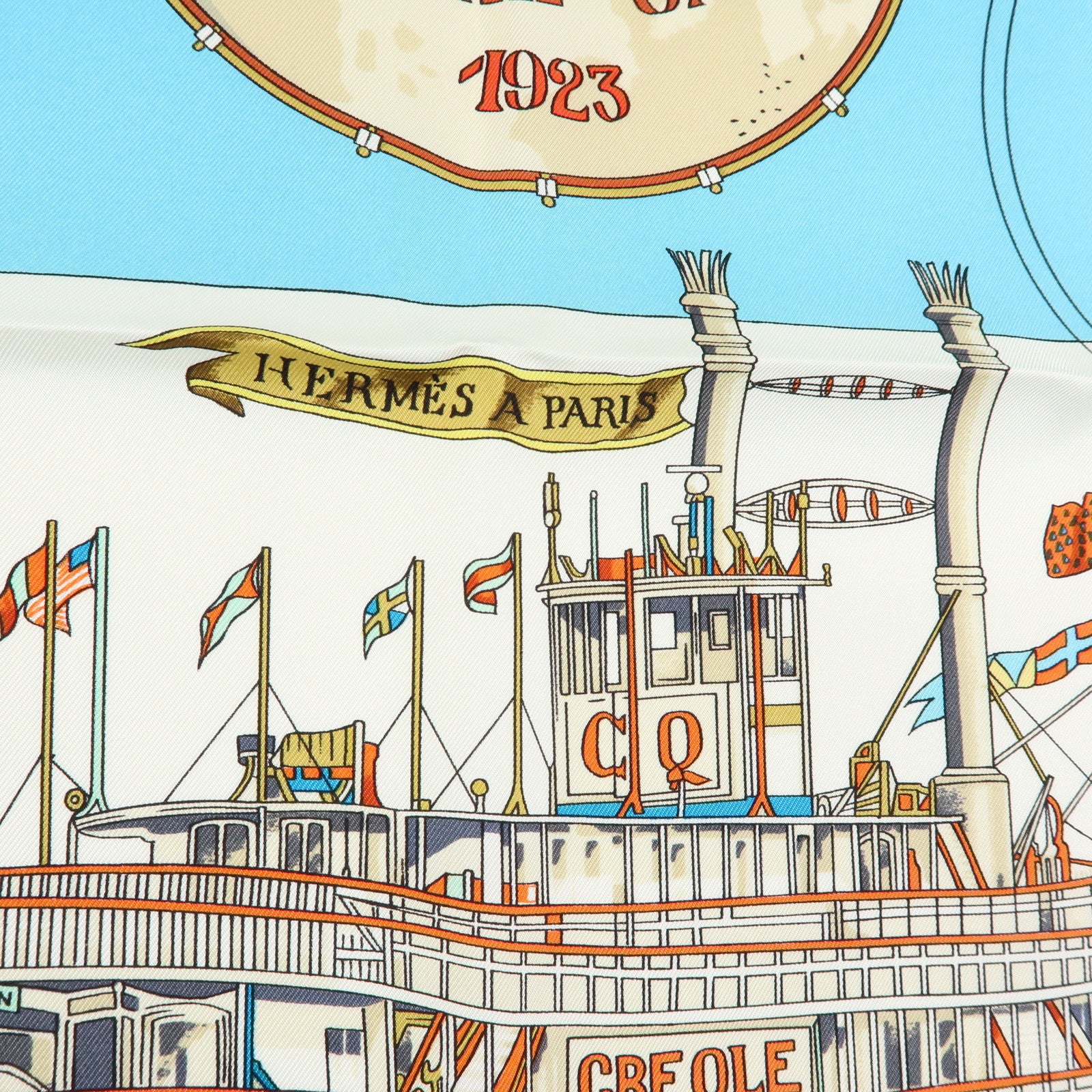 HERMES Carre90 Silk 100% Scarf ORIGINAL NEW ORLEANS CREOLE JAZZ1923