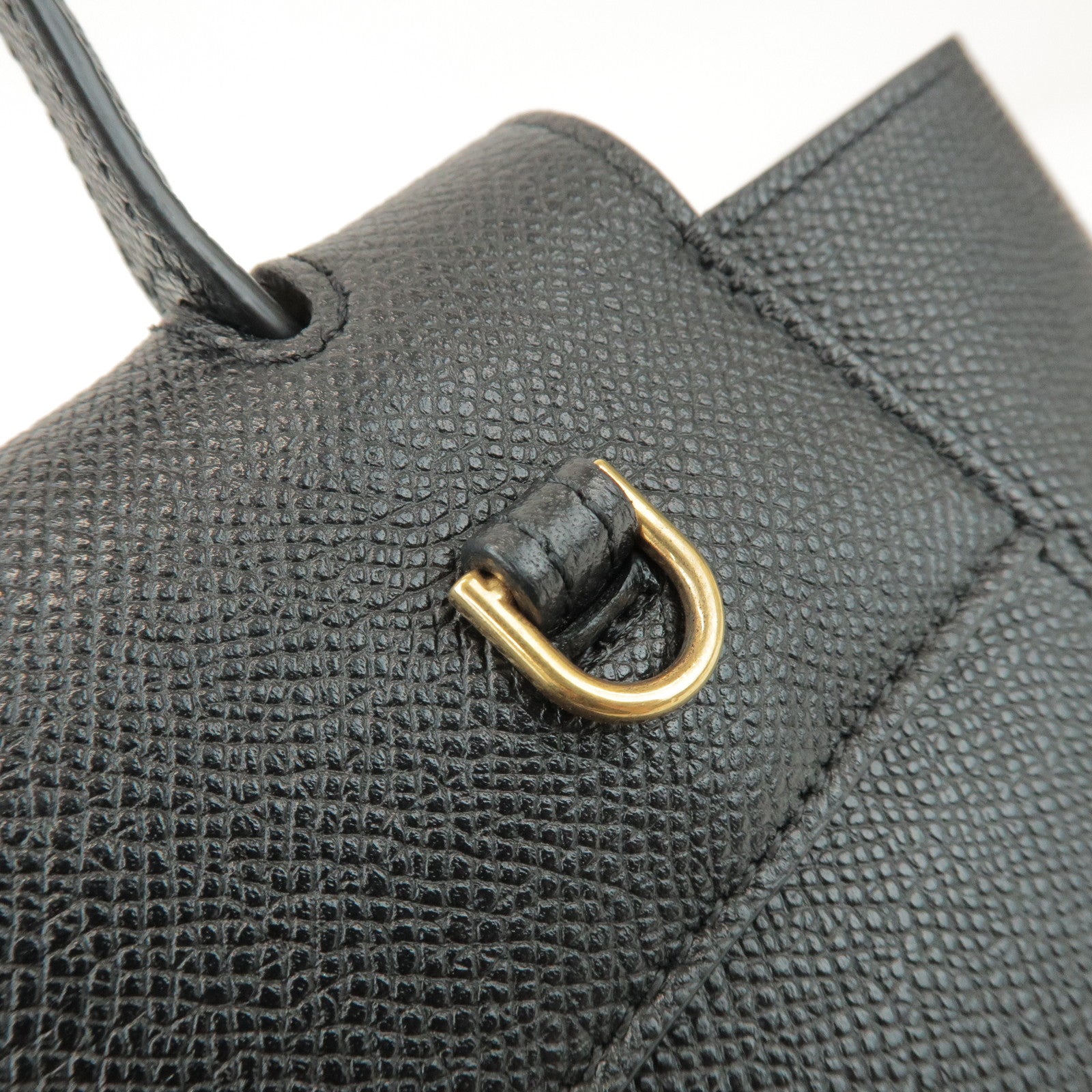 CELINE Belt Bag Leather 2WAY Bag Shoulder Bag Hand Bag Black