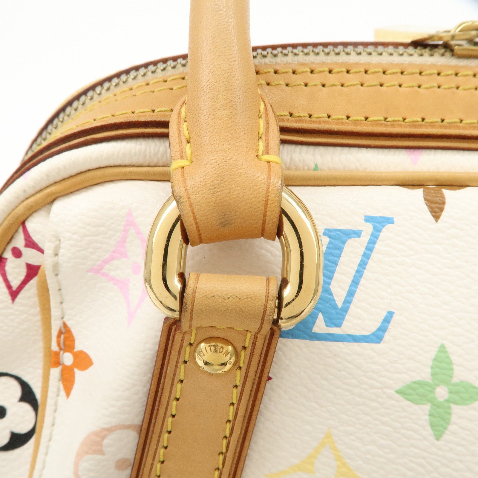 Louis Vuitton Monogram Multicolor Priscilla Hand Bag Blanc M40096