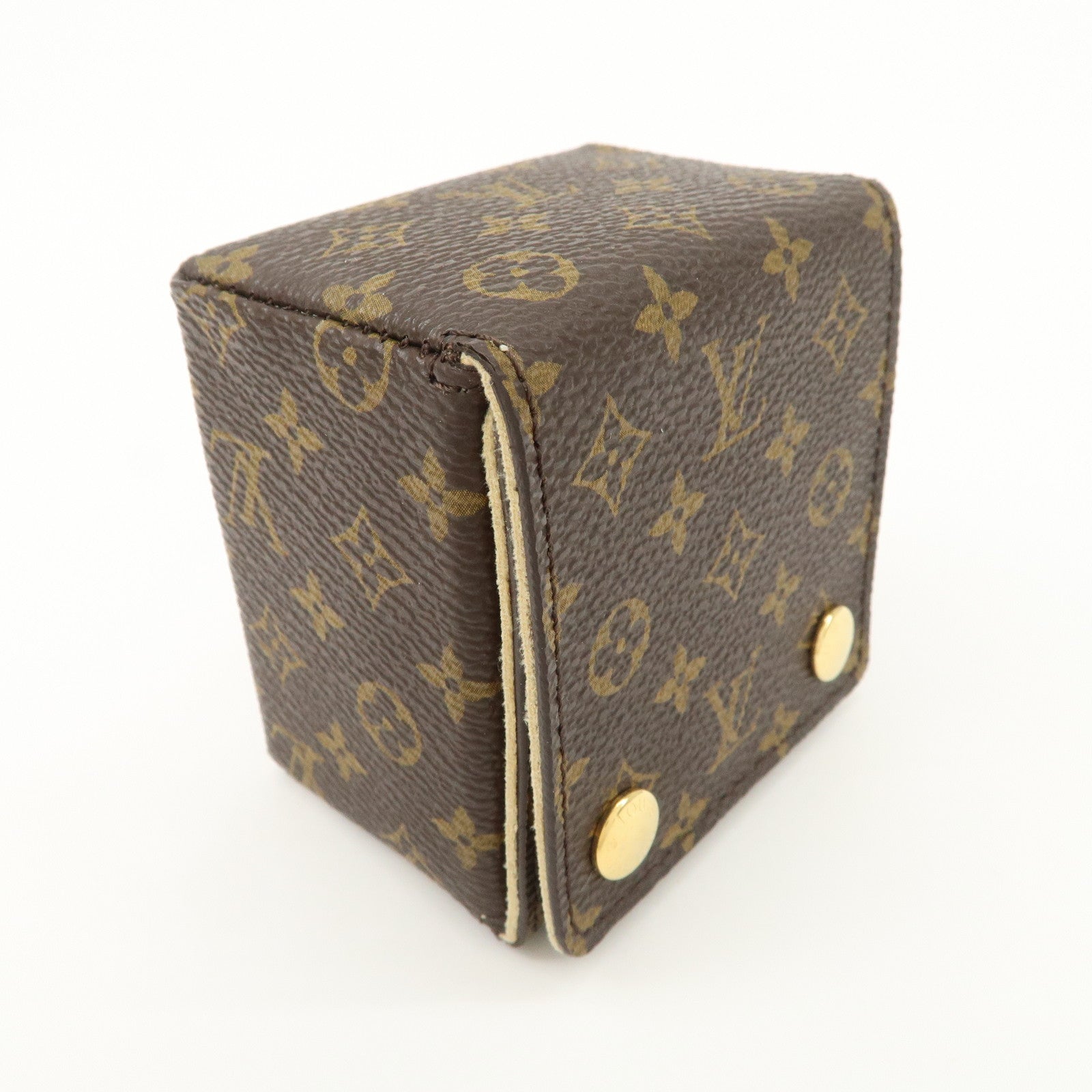 Louis Vuitton Monogram Canvas Jewelry Case Jewelry Box Brown