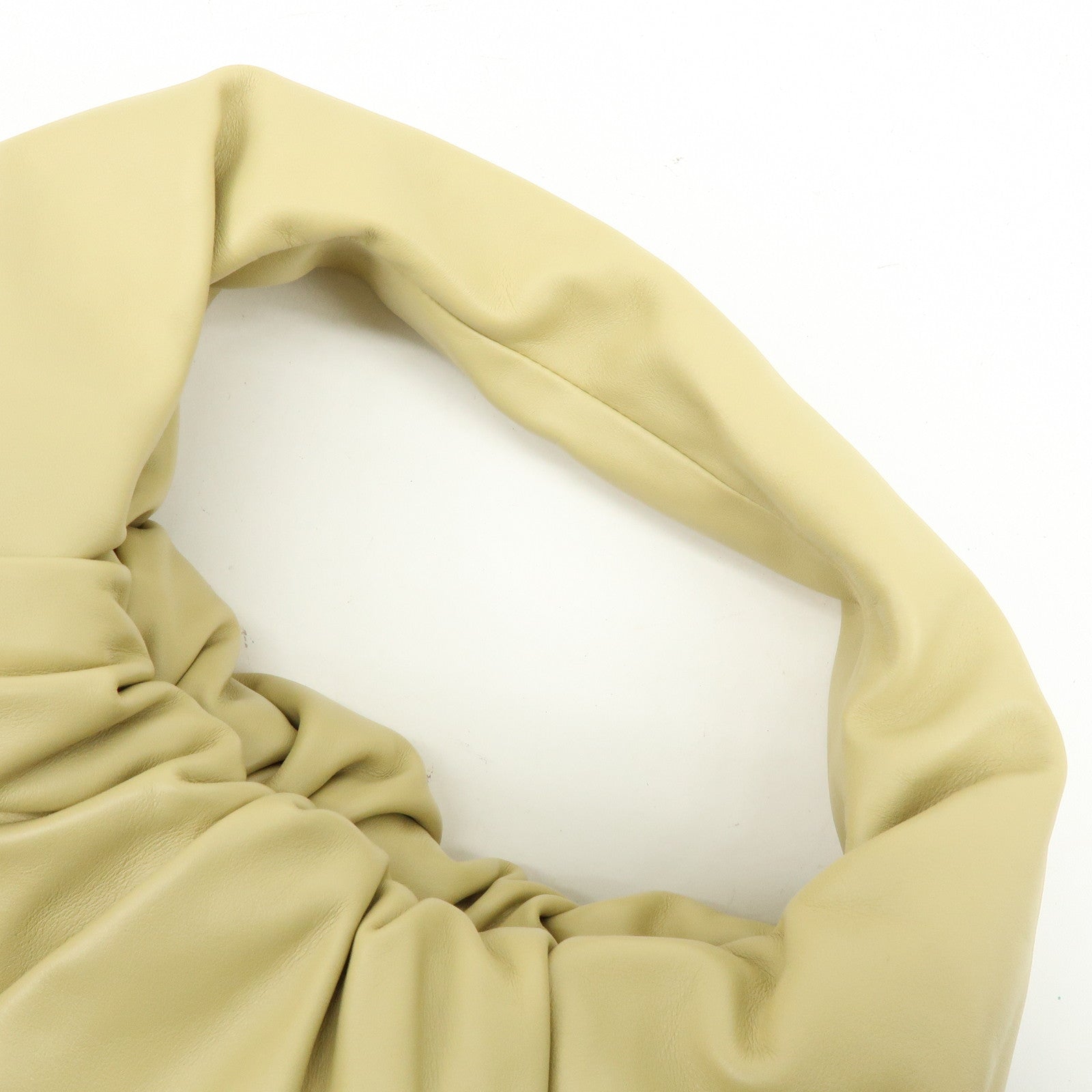 BOTTEGA VENETA The Shoulder Pouch Leather Shoulder Bag Yellow Beige