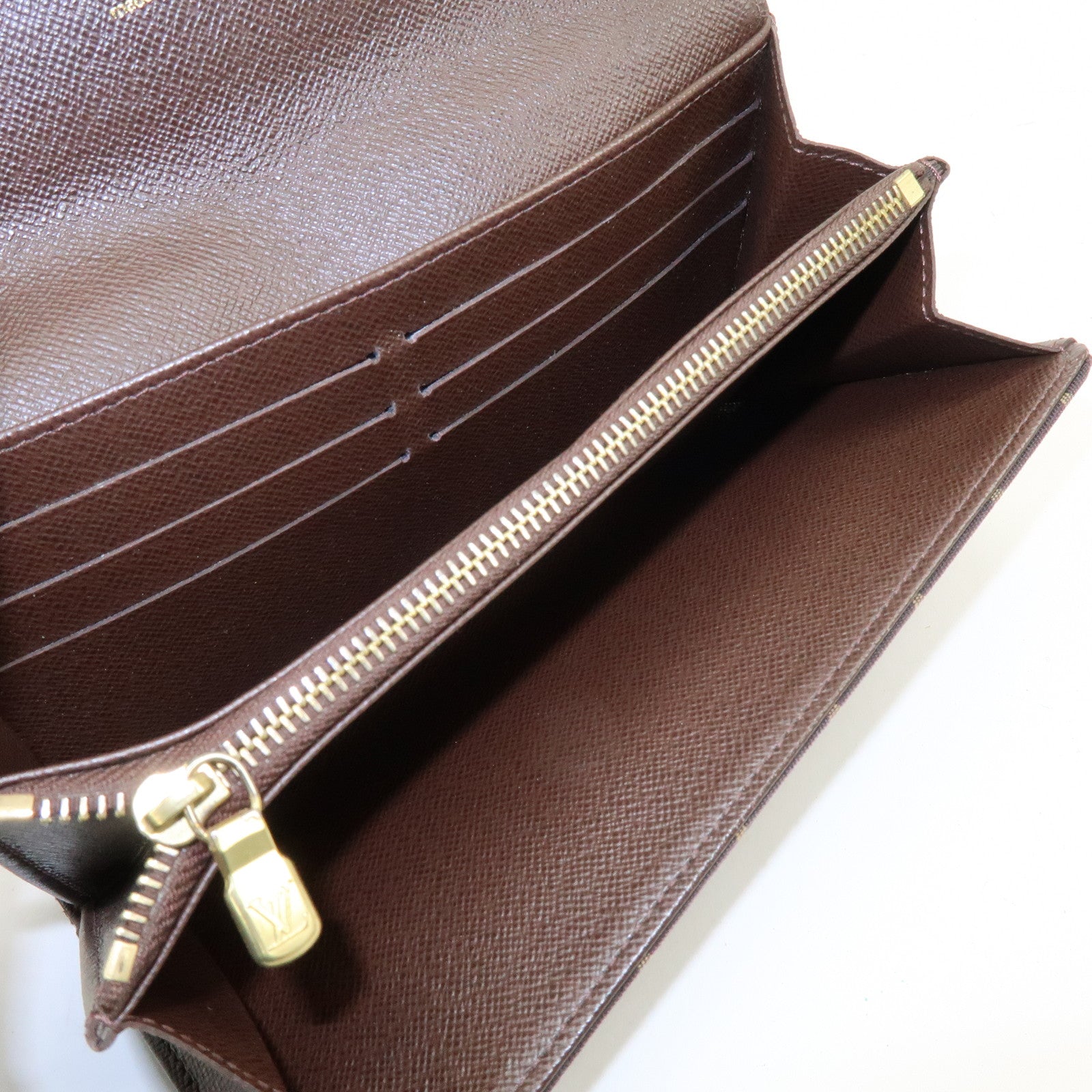 Louis Vuitton Monogram Mini Lin Canvas Long Wallet Brown M95234