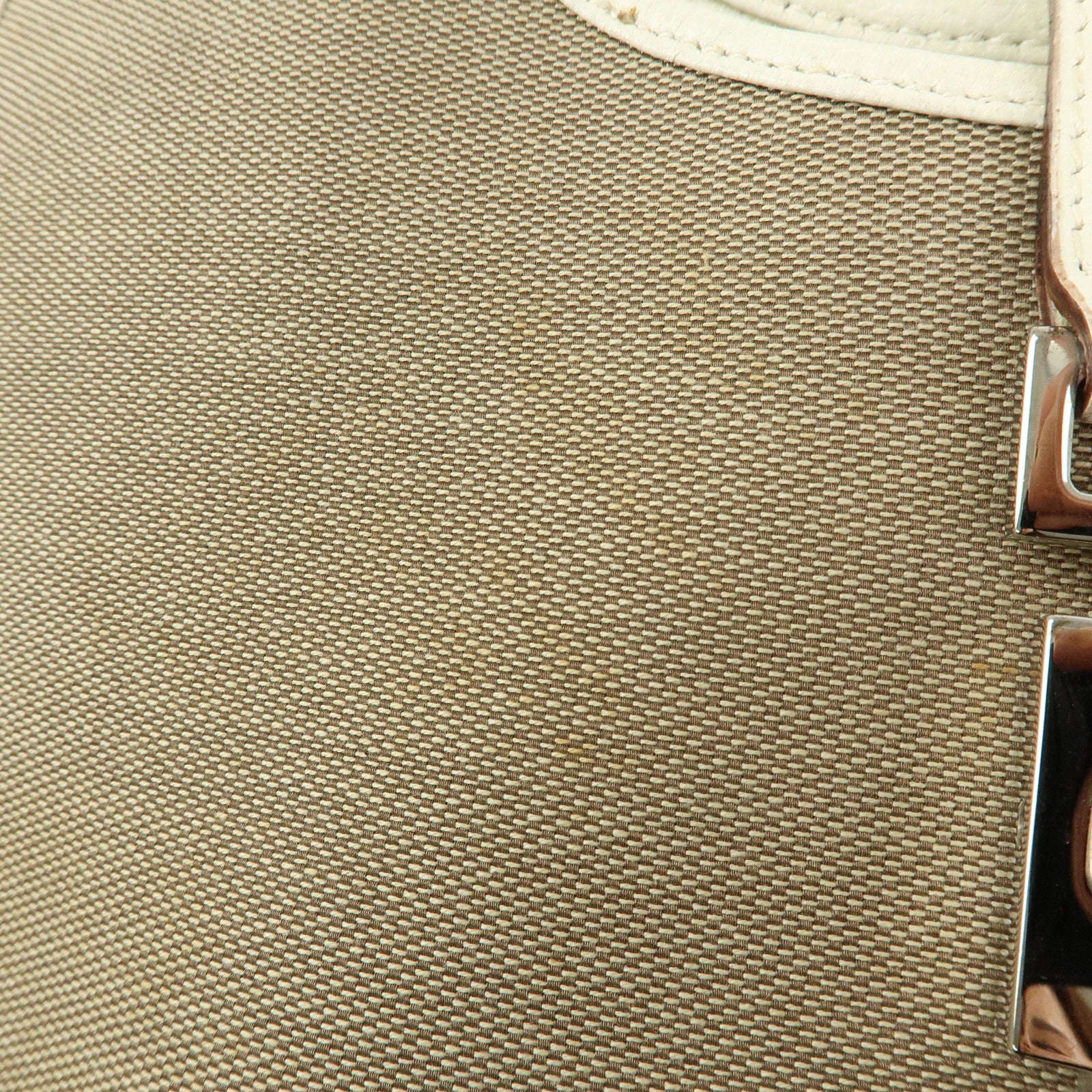 GUCCI Jackie Canvas Leather Shoulder Bag Hand Bag Beige 002.1067