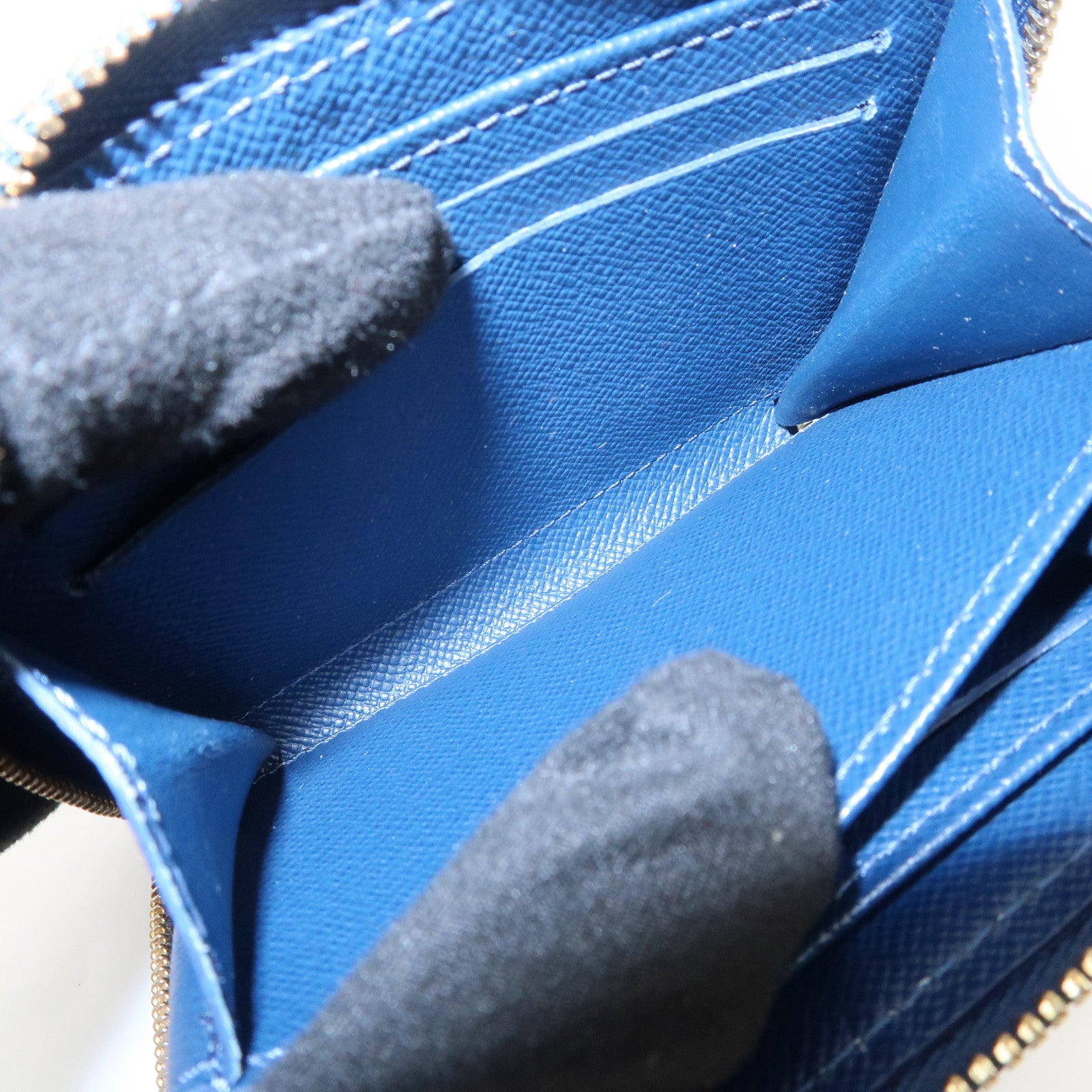 Louis Vuitton Monogram Denim Coin Case Compact Wallet Blue M81185