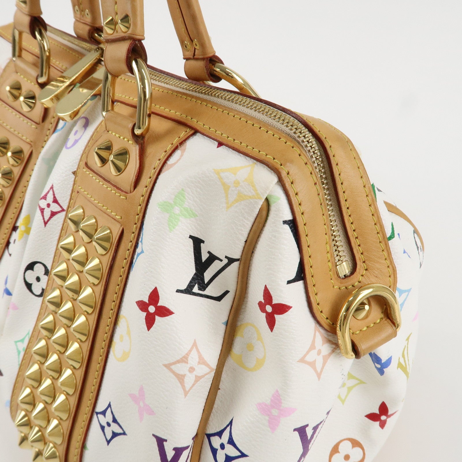 Louis Vuitton Monogram Multicolor Courtney MM 2Way Bag Blanc M45641 Used