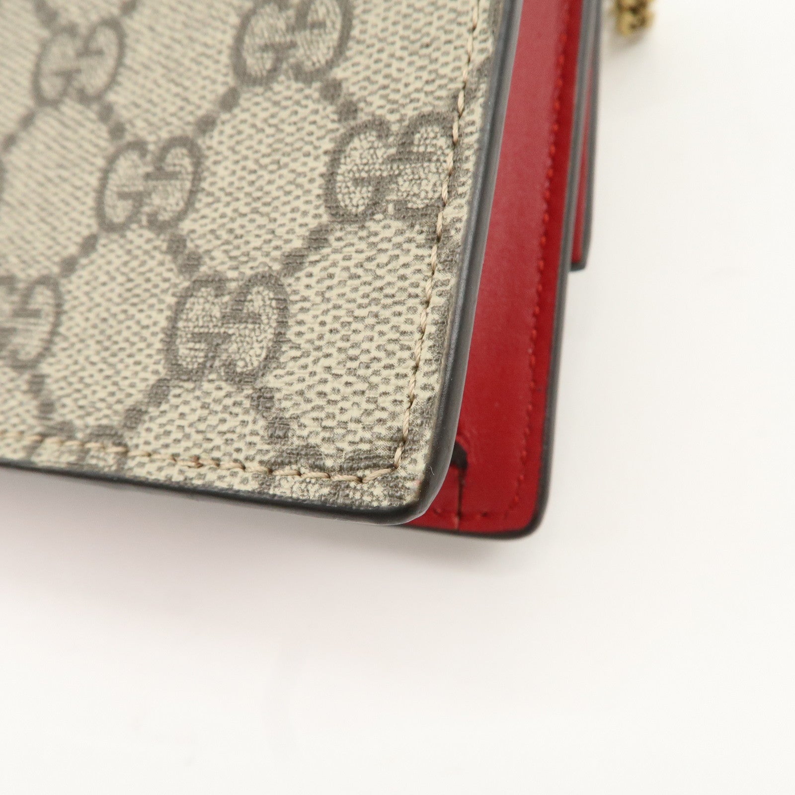 GUCCI GG Supreme Leather Cherry Chain Shoulder Bag 481291 Used