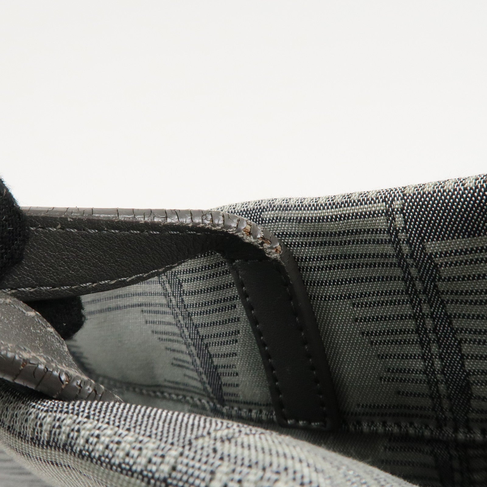 CHANEL New Travel Line Nylon Jacquard Leather Tote MM A47147 Used