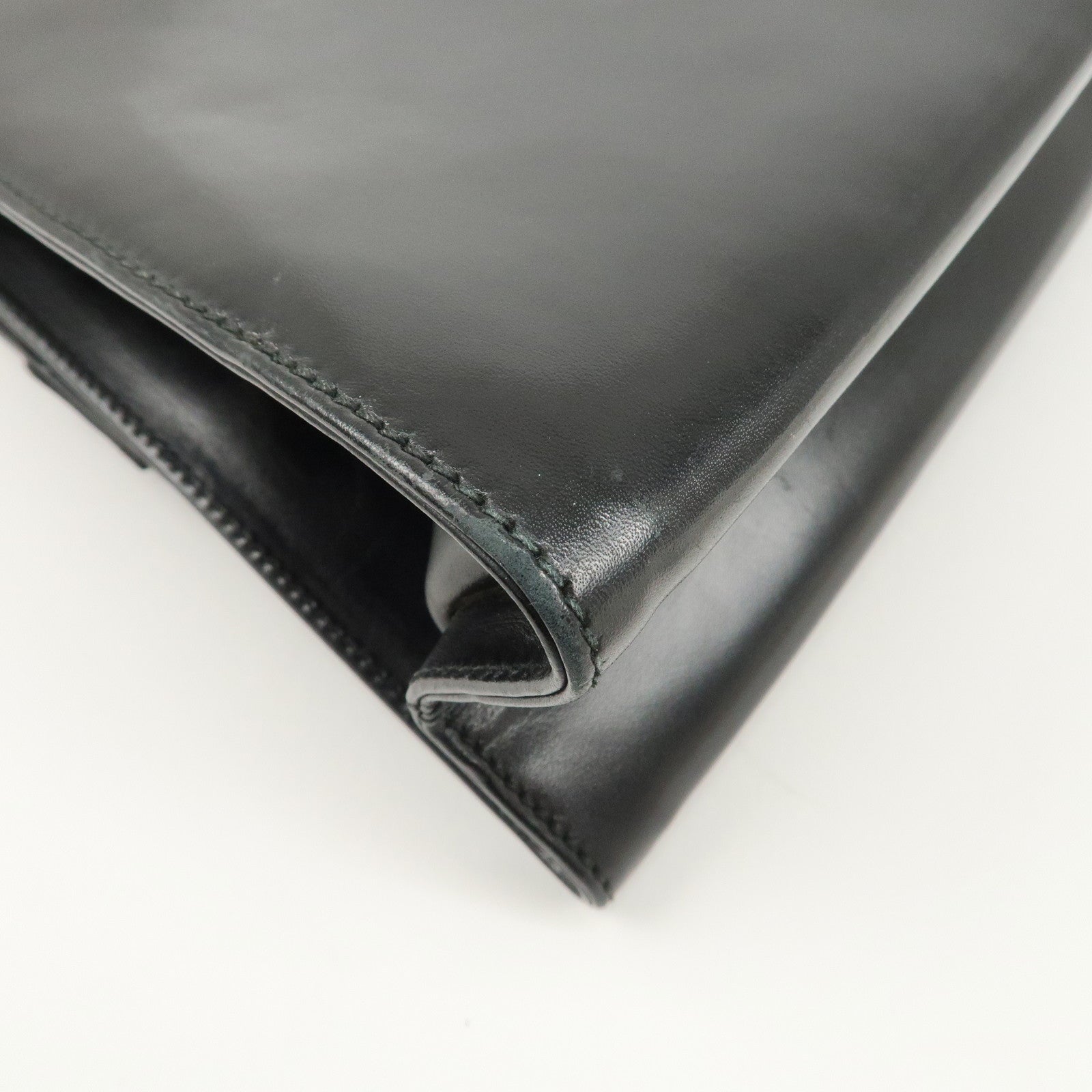 Ferragamo Vara Ribbon Leather Small Hand Bag Black Used