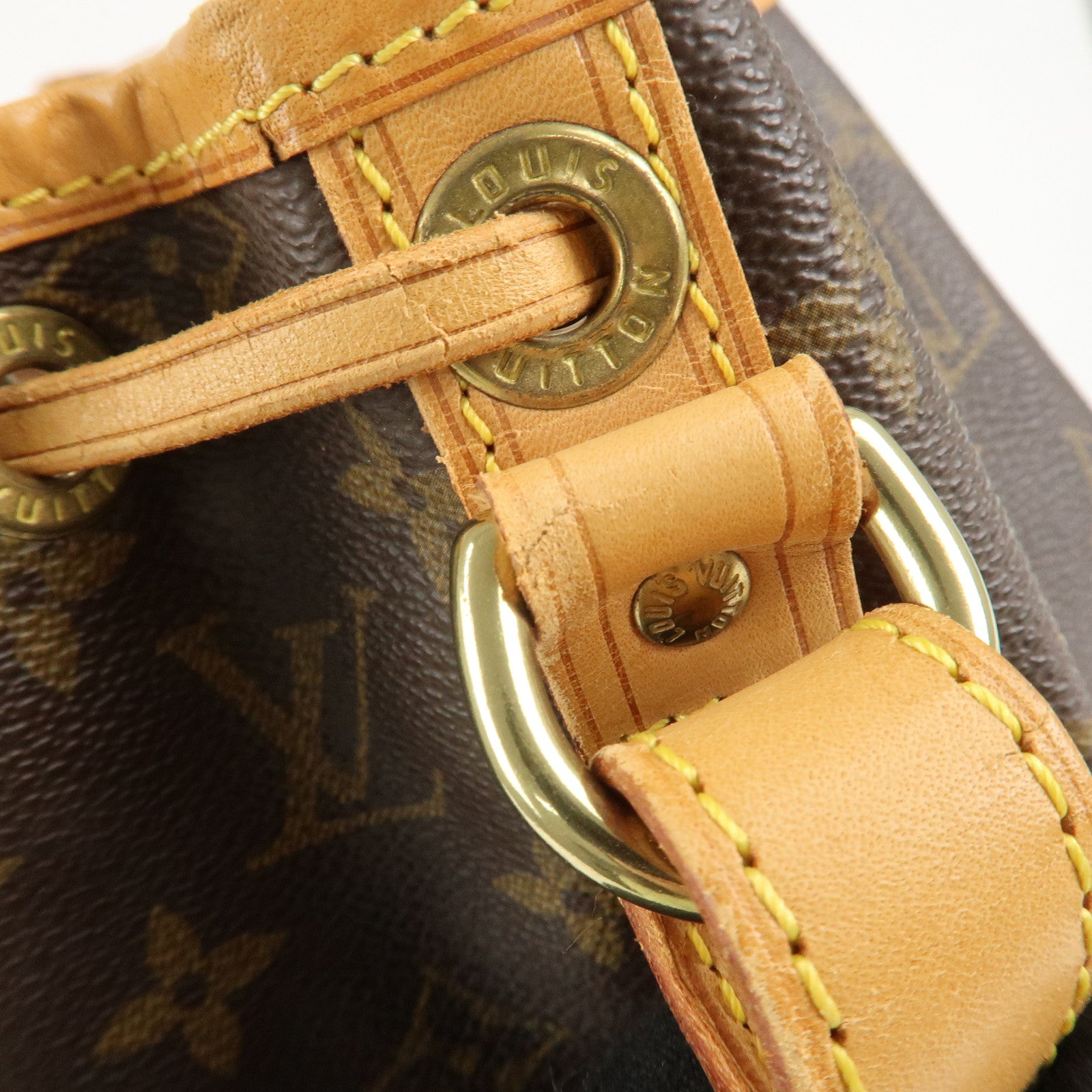 Louis Vuitton Monogram Noe Shoulder Bag Hand Bag Brown M42224 Used