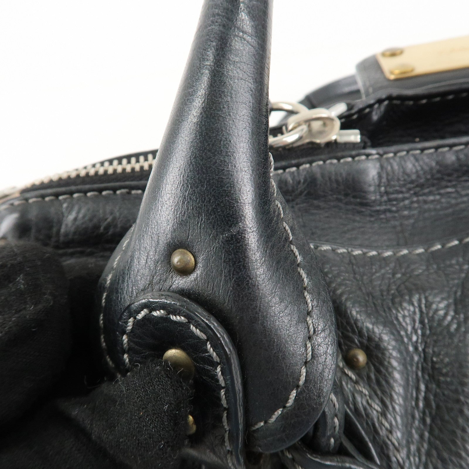 Chloe Paddington Leather Hand Bag Shoulder Bag Medium Used