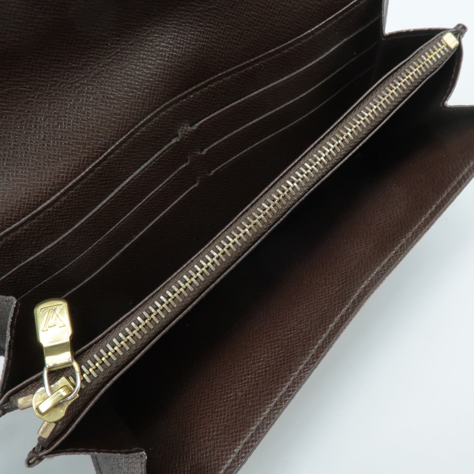 Louis Vuitton Damier Set of 2 Long Wallet N61734 Used