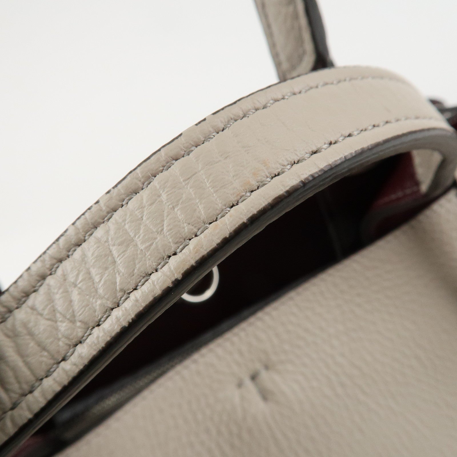 TOD'S T Timeless Leather Bag Mini Shoulder Bag Hand Bag Gray Used