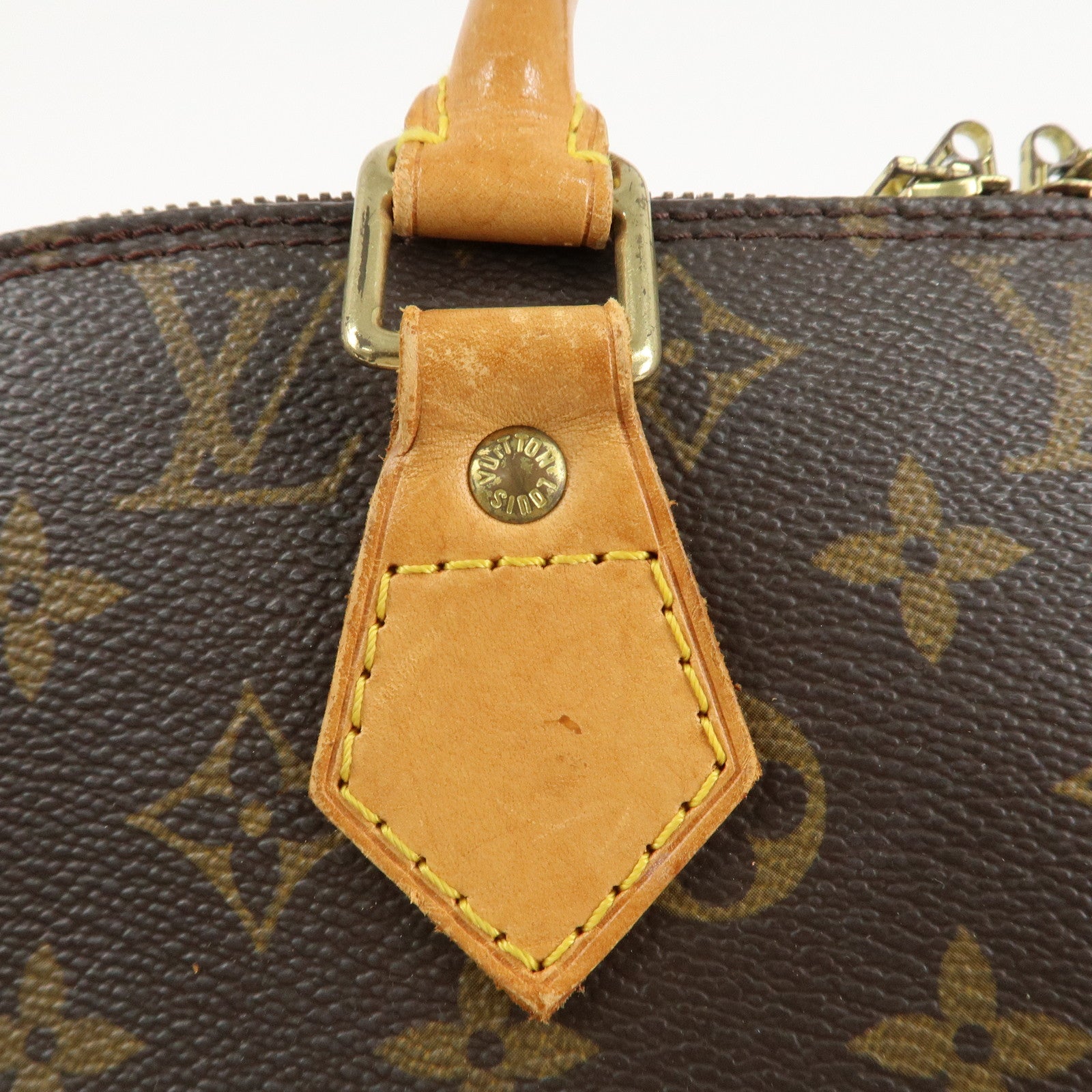 Louis Vuitton Monogram Alma Hand Bag Brown M51130 Used
