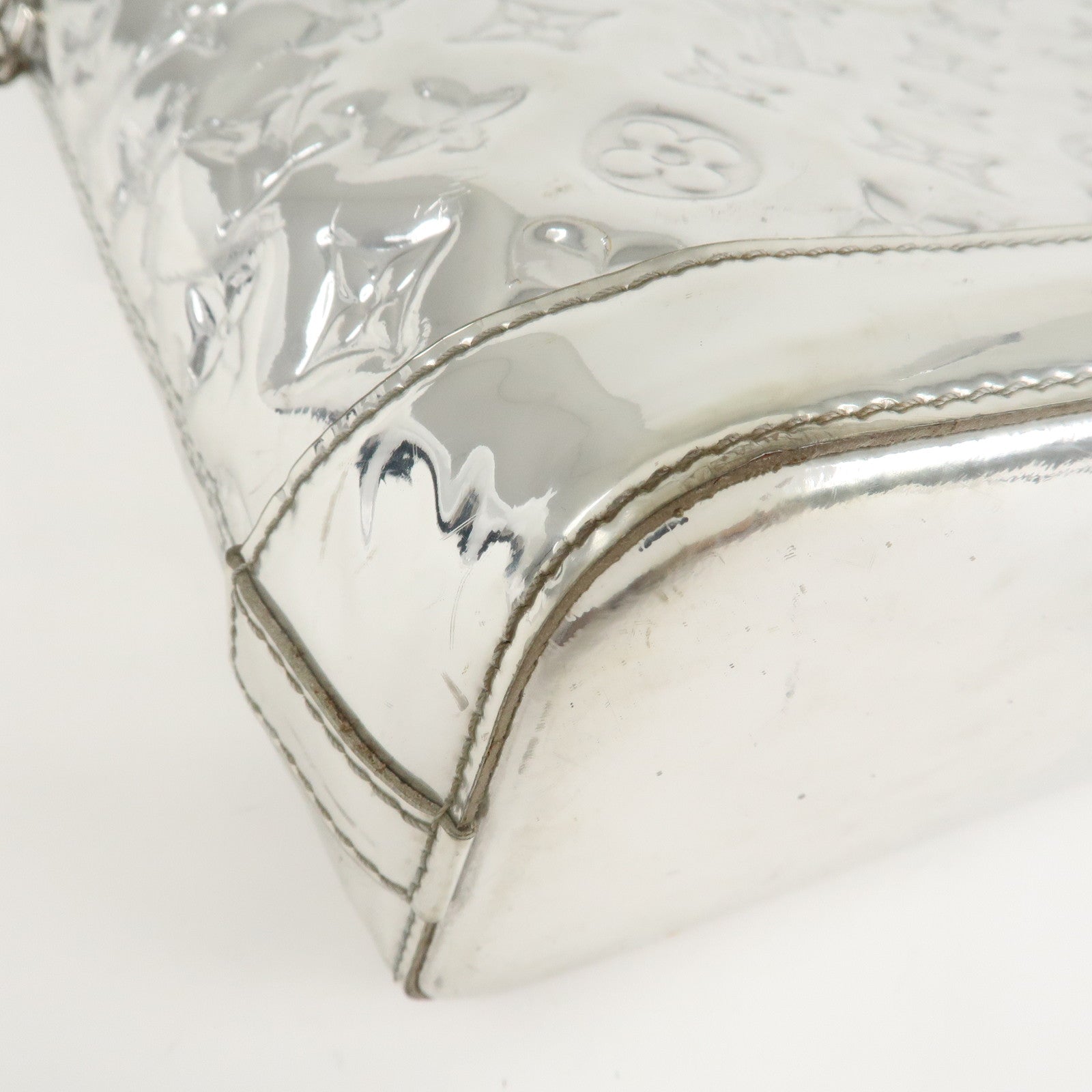 Louis Vuitton Monogram Miroir Lock It Hand Bag Silver M95449 Used