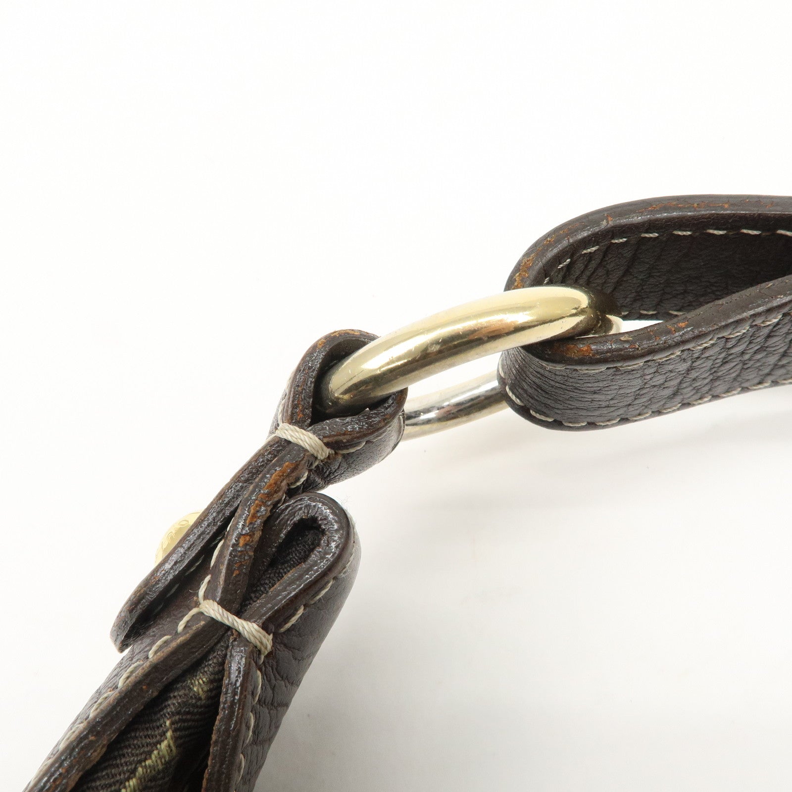 Louis Vuitton Monogram Mini Lin Manon MM Shoulder Bag Ebene M95619 Used