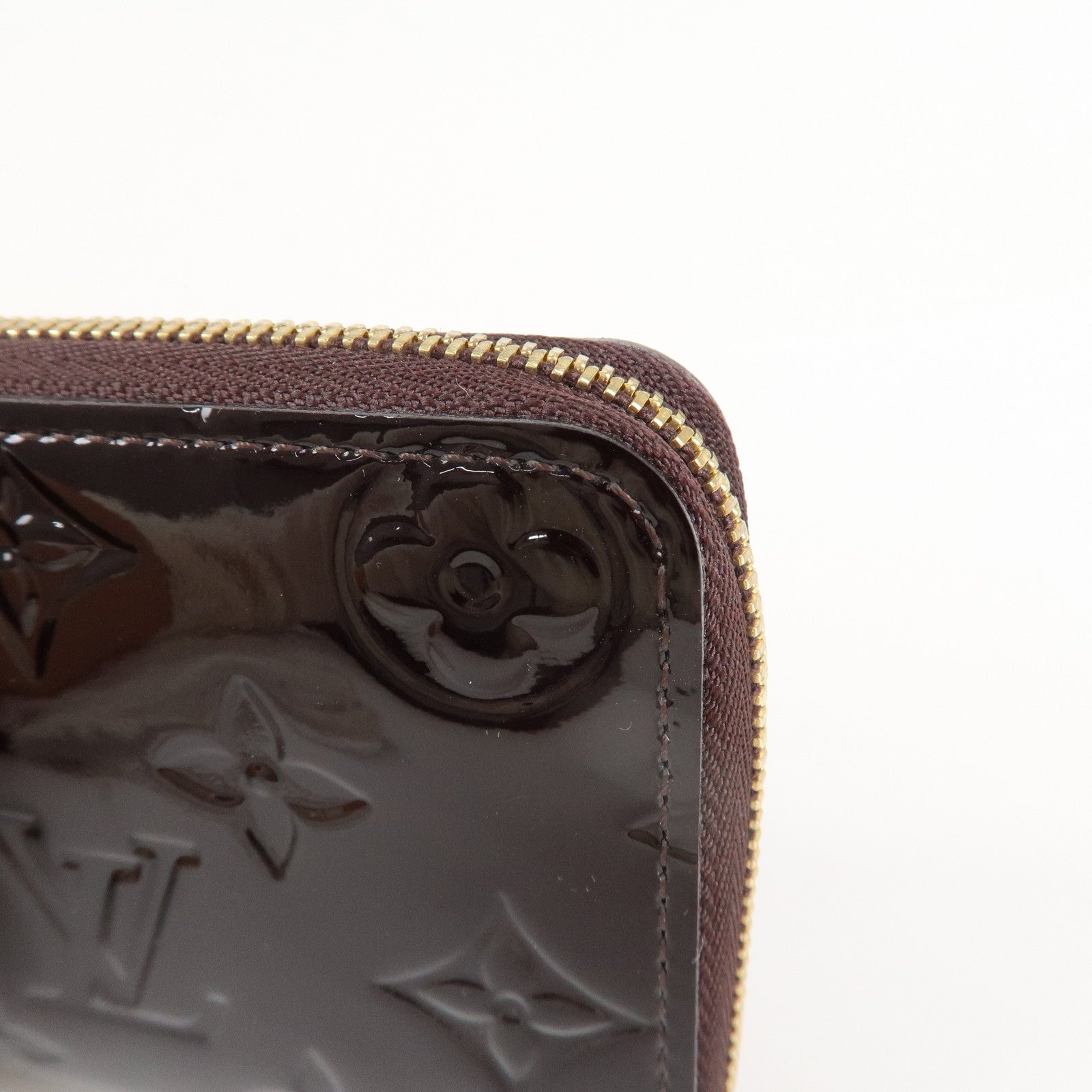 Louis Vuitton Monogram Vernis Zippy Coin Purse Amarante M93607 Used