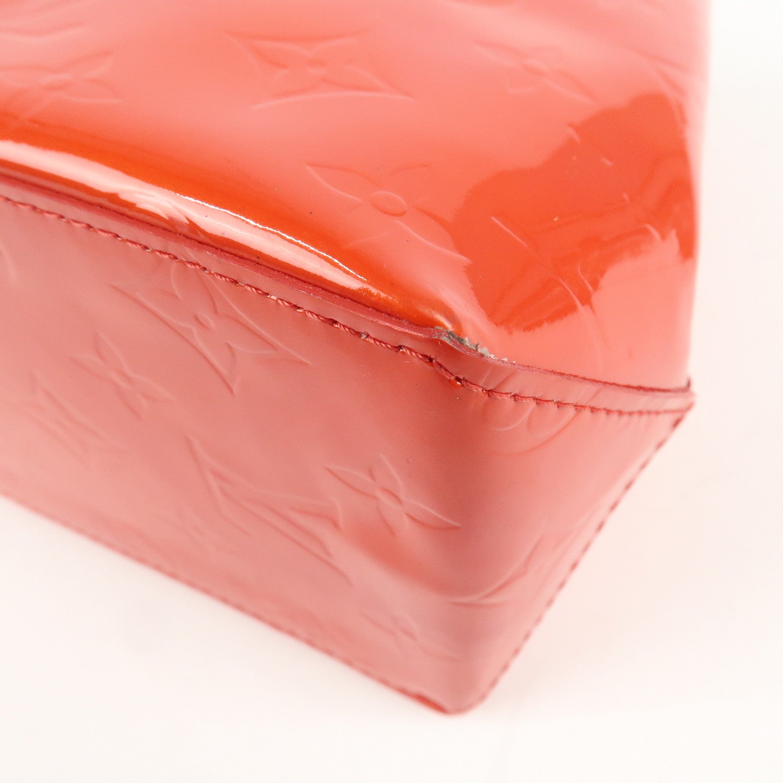 Louis Vuitton Monogram Vernis Lead PM Hand Bag M91088 Rouge Used