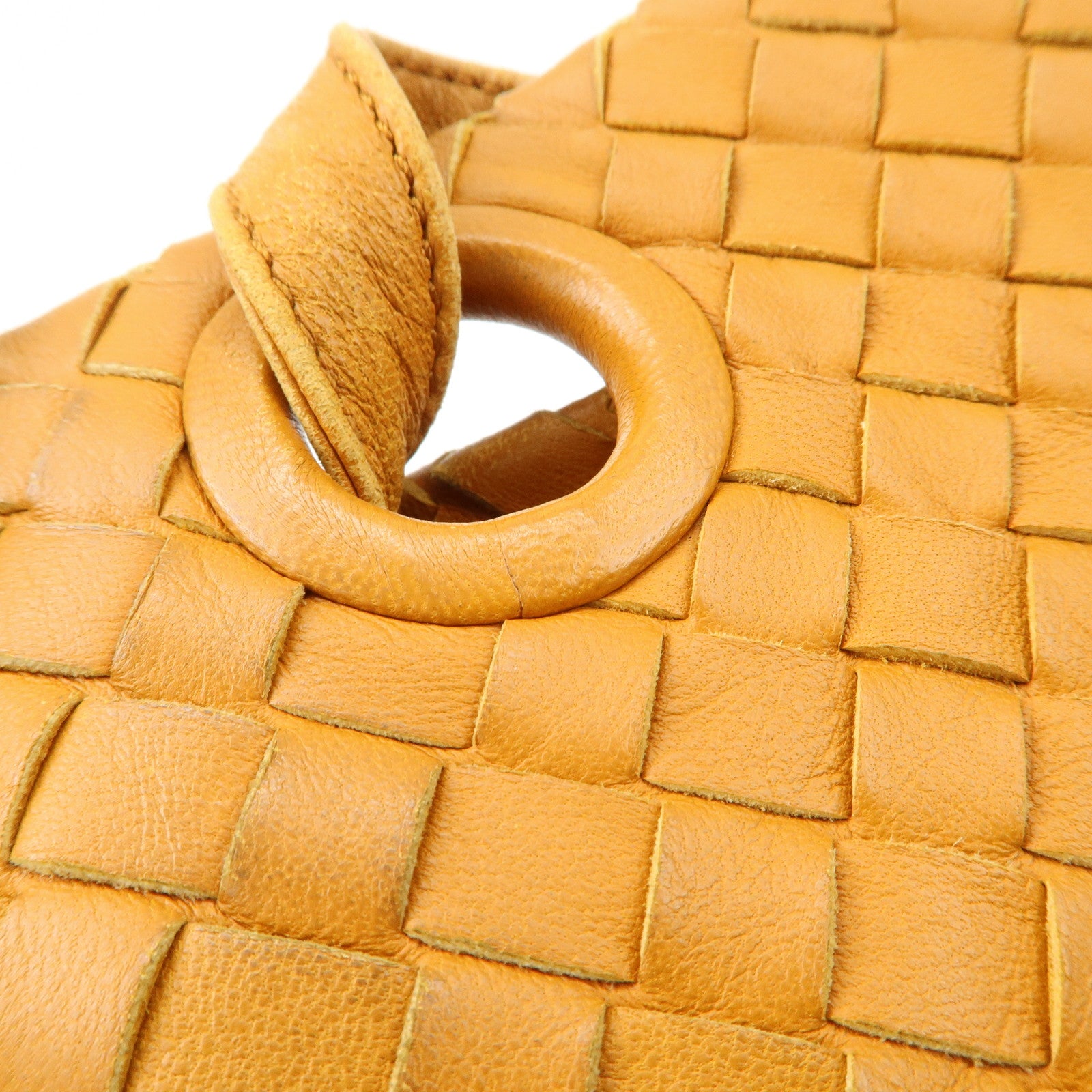 Bottega Veneta Intrecciato leather Tote Bag Orange 179320 Used