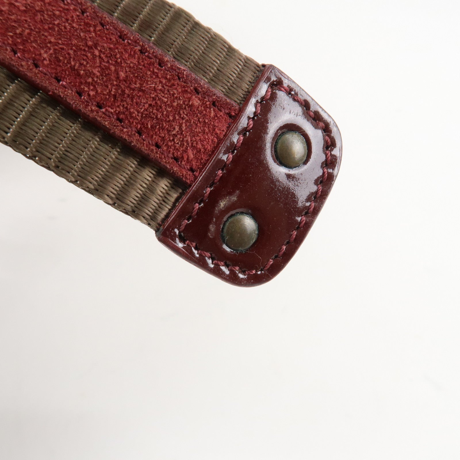 Christian Dior Trotter Canvas Patent Leather Suede Shoulder Bag Used