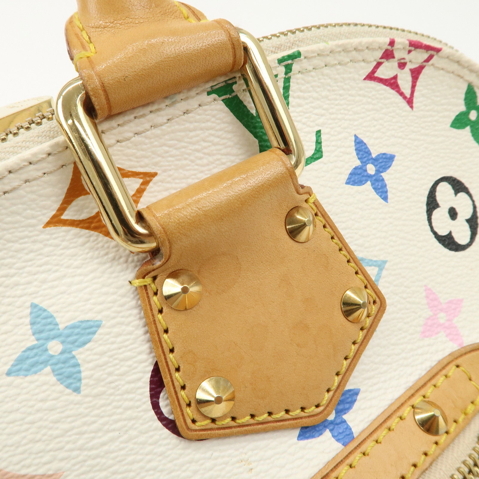 Louis Vuitton Monogram Multicolor Alma PM Hand Bag Blanc M92647 Used