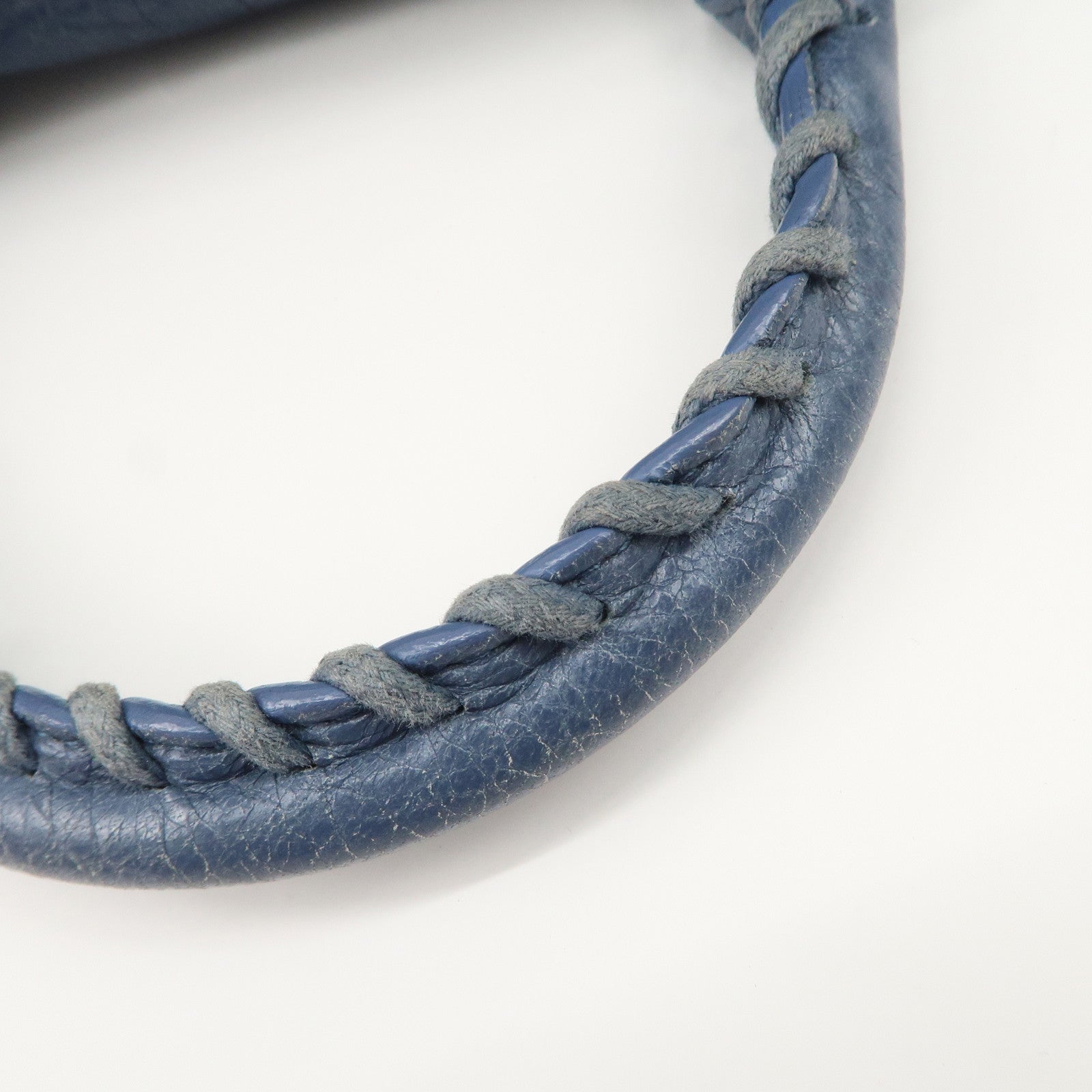 BALENCIAGA Classic Mini Twiggy Leather 2Way Bag Blue 327103 Used