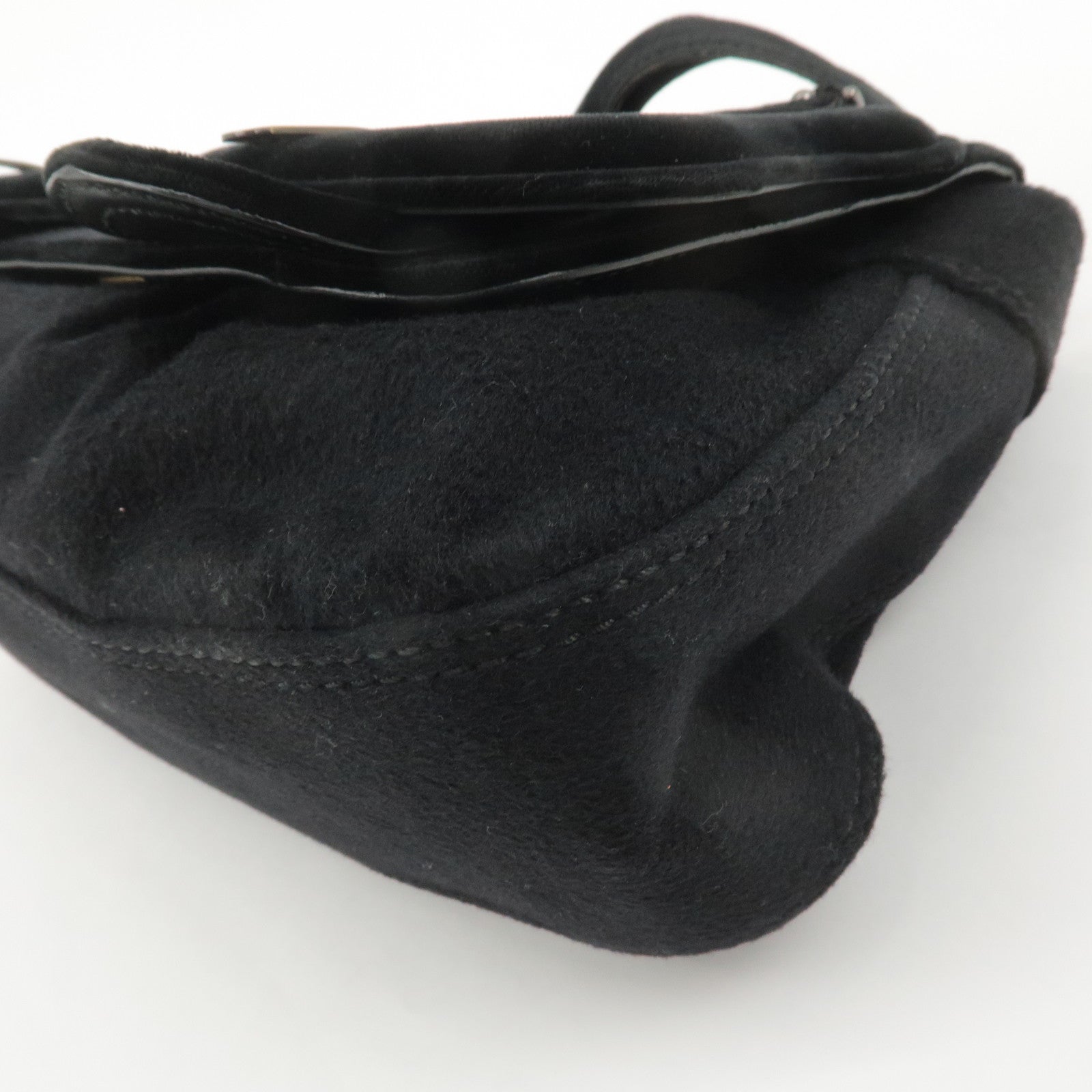 FENDI Chain Shoulder Bag Wool Leather Shoulder Bag 8BN165 Used