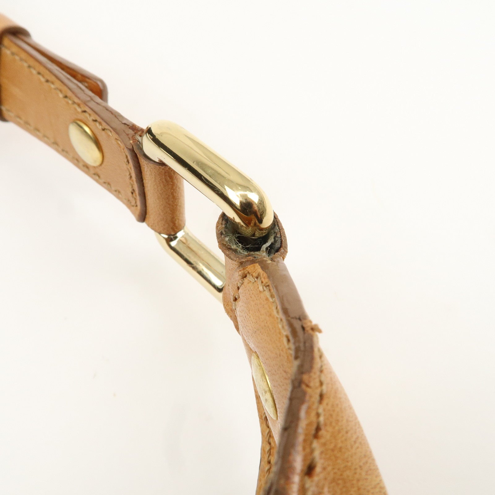 CELINE C Macadam Suede Leather Shoulder Bag Brown Used