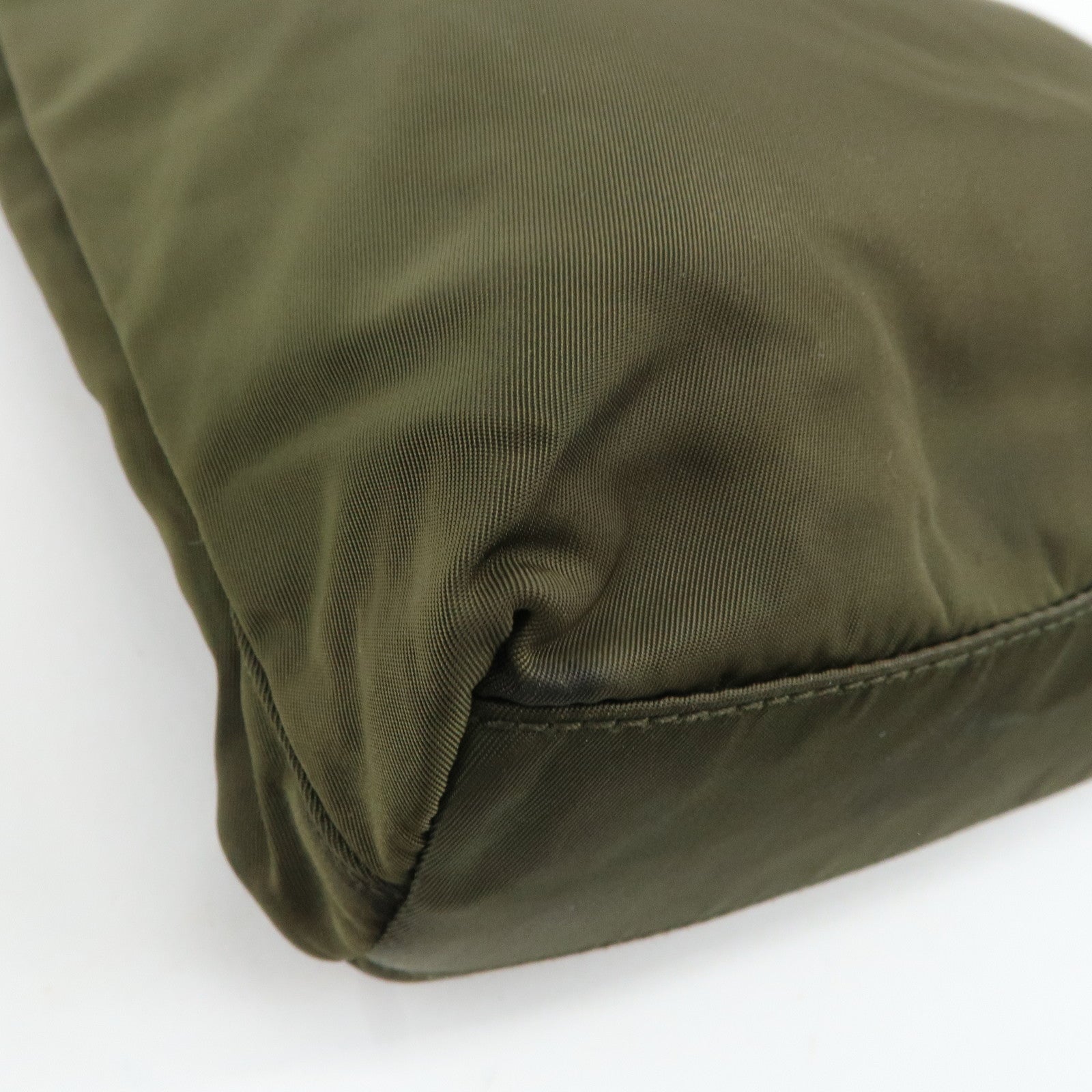 PRADA Nylon Tote Bag Shoulder Bag Khaki K3093 Used