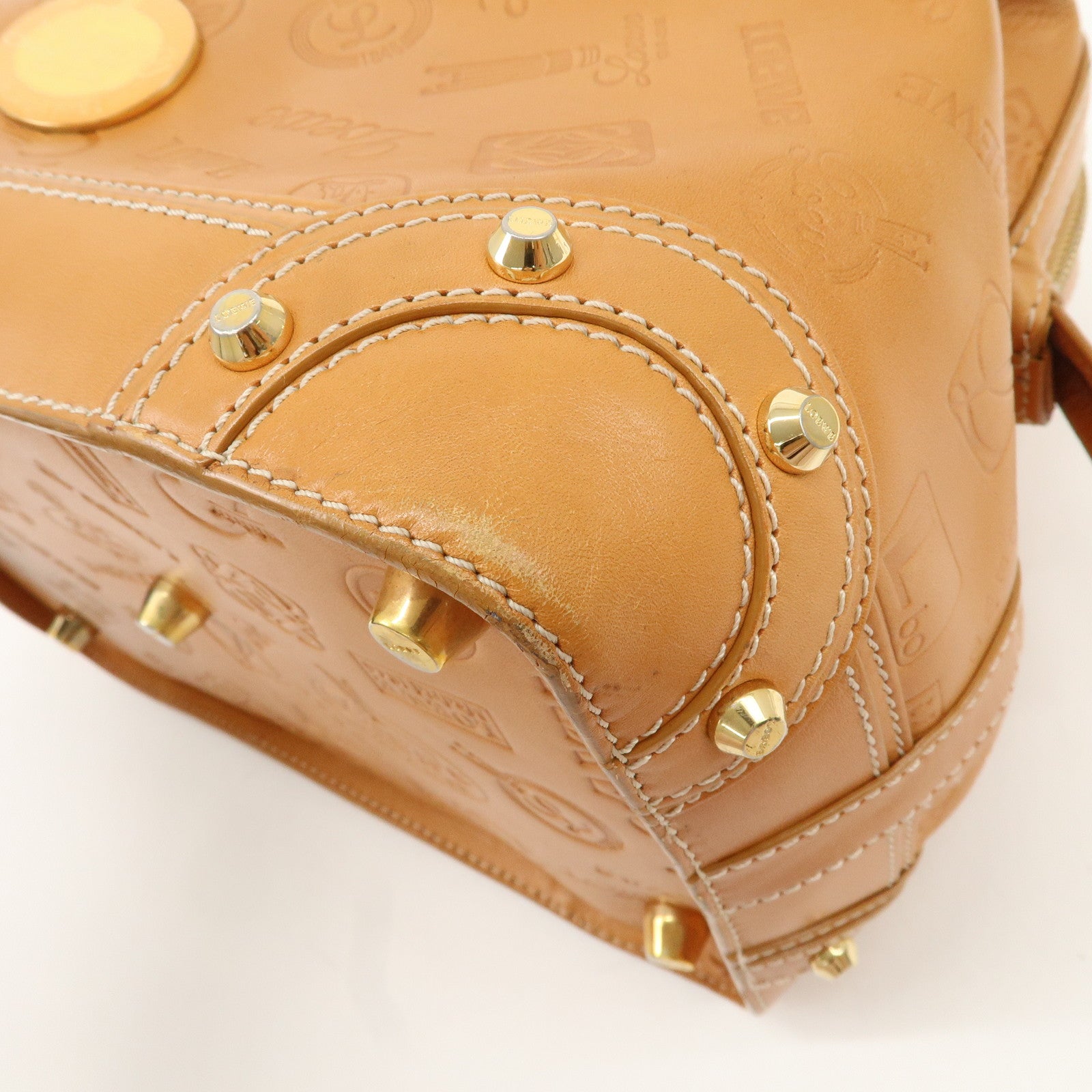 LOEWE Leather Doctor's Bag Boston Bag 160th Anniversary Used