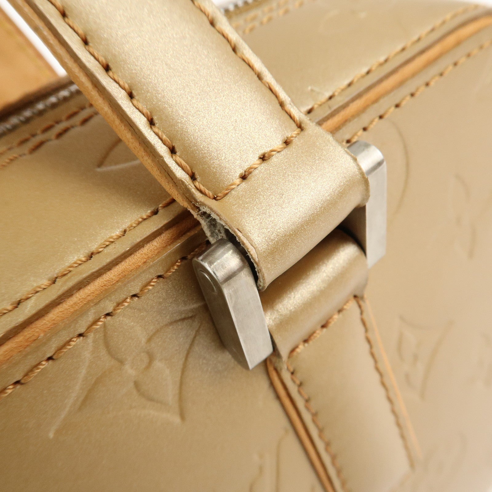 Louis Vuitton Monogram Matte Shelton Hand Bag Ambre M55177 Used