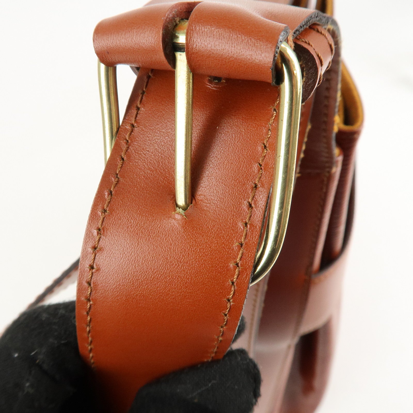 Louis Vuitton Epi Sac D'epaule GM Bucket Bag Kenya Brown M80193 Used